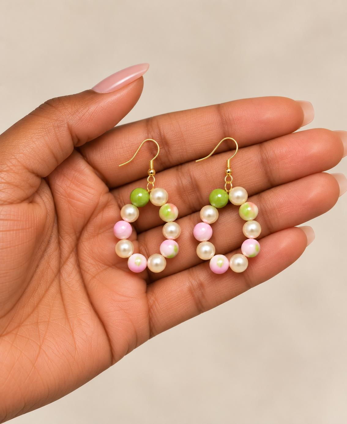Pink N Green Pastel Dream Earrings