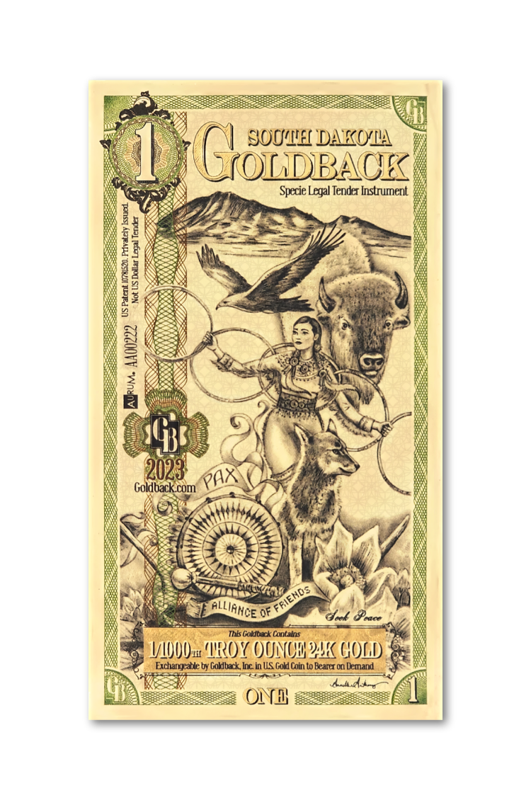 South Dakota Goldback Gallery — Goldback