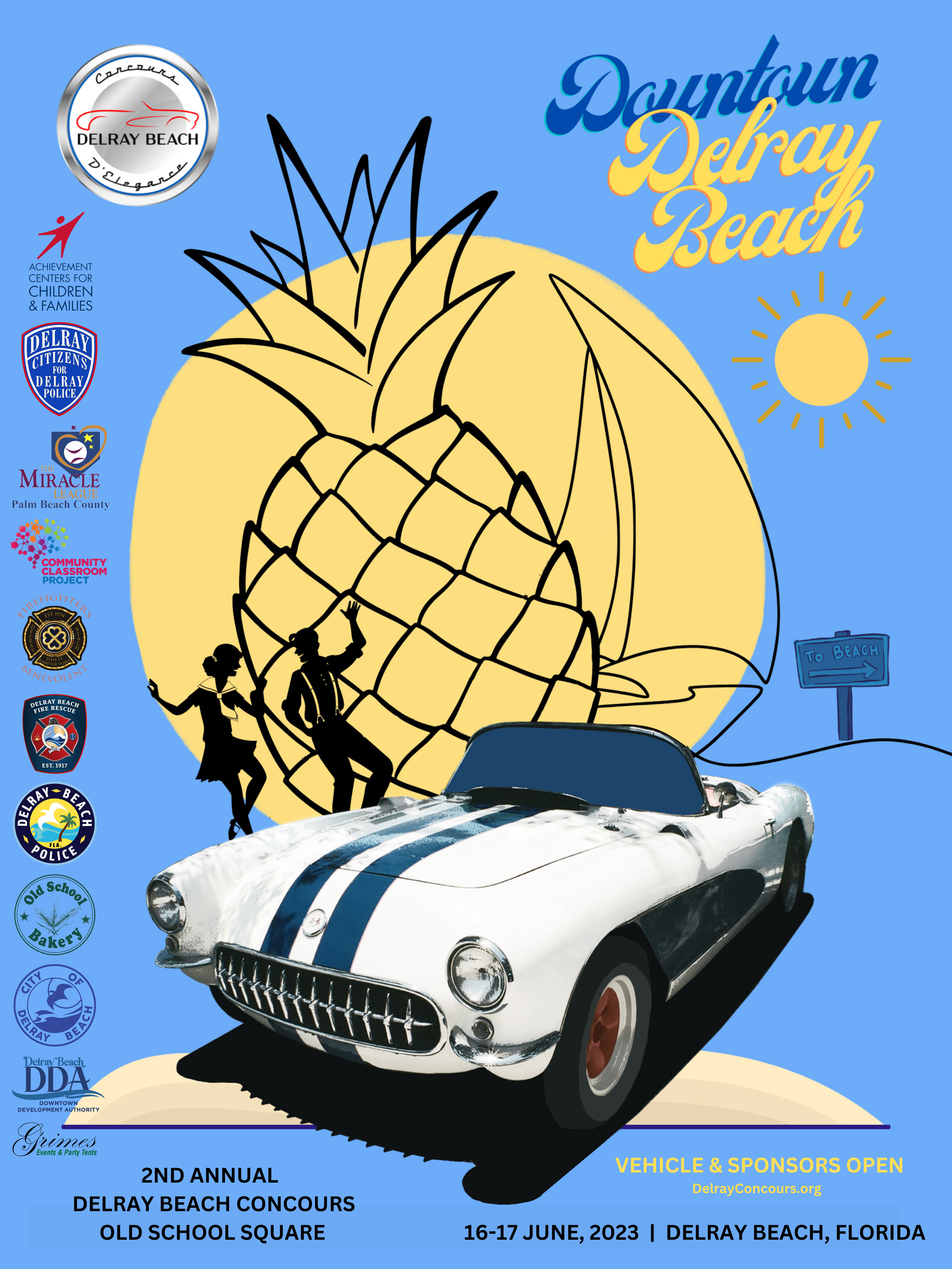 2nd Annual Delray Concours June 17, 2023 @ Old School Square
