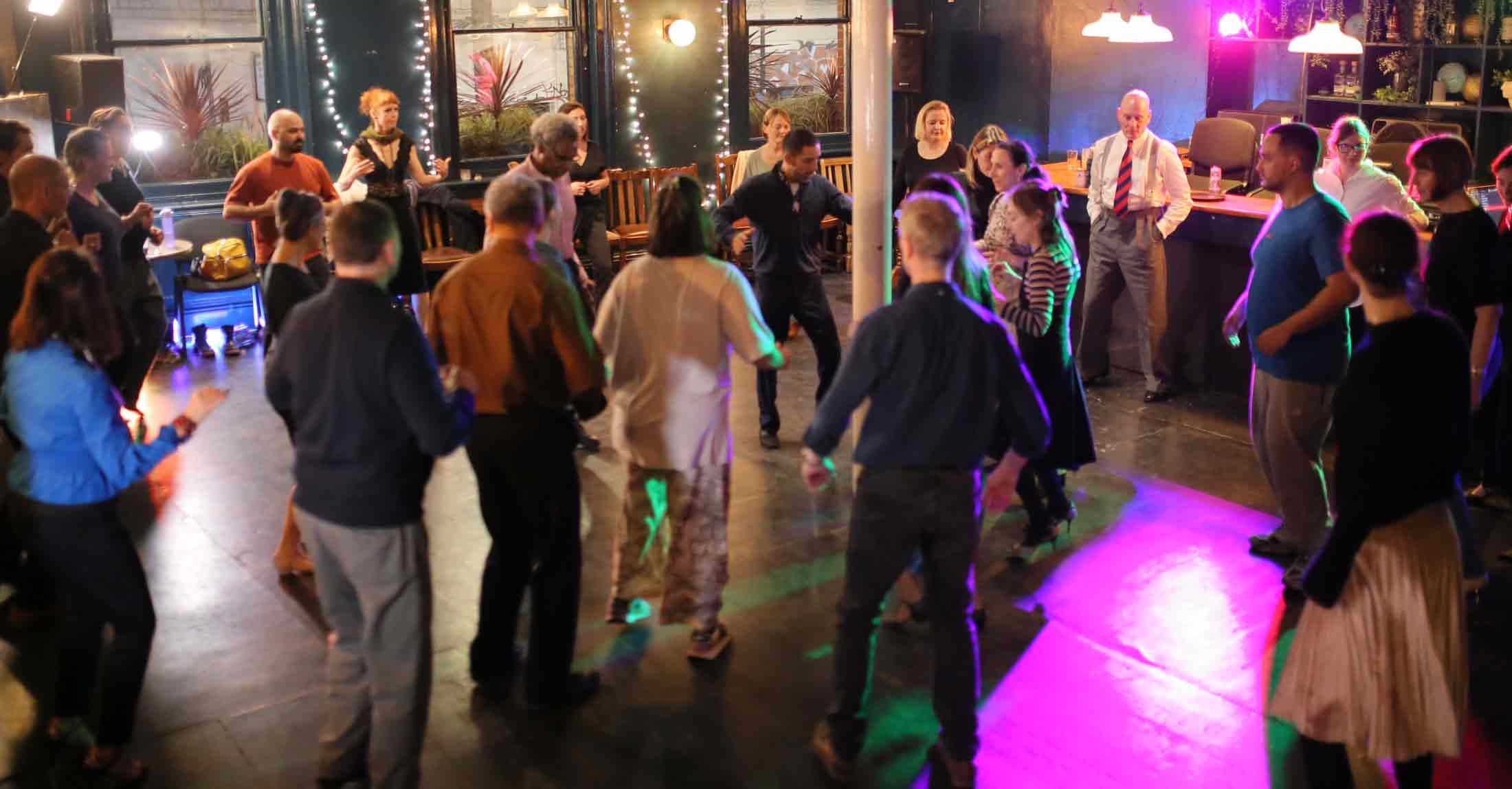 Class on the evening when Juan Martin Cararra and Stefania Colina performing at Tango 178 London Tango Classes  