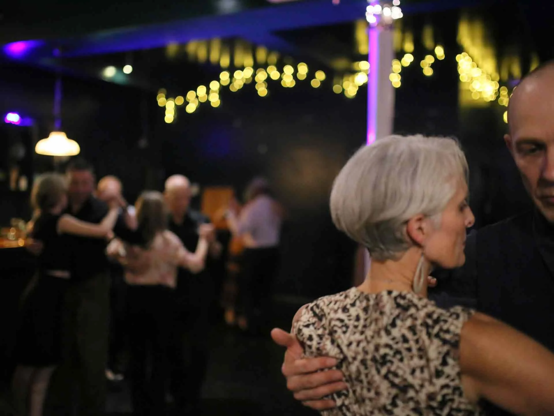 Sally and Si dancing in Tango 178 a social tango club running every Sunday in the New Cross House Pub in South LondonBring a friend new to tango 178 Free