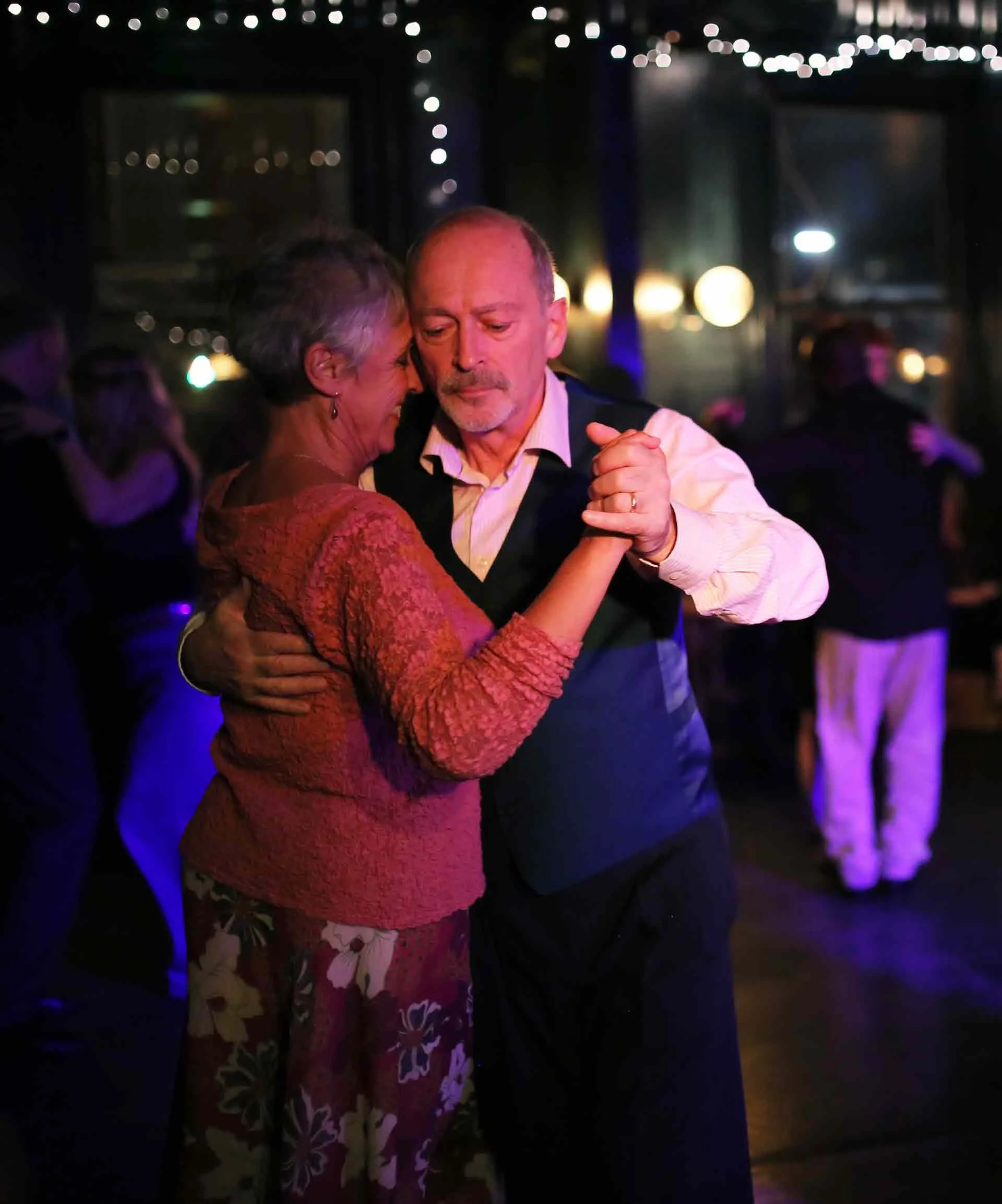 Kamlesh and Clive Dancing in Tango 178 London Tango Classes in The New Cross House Pub