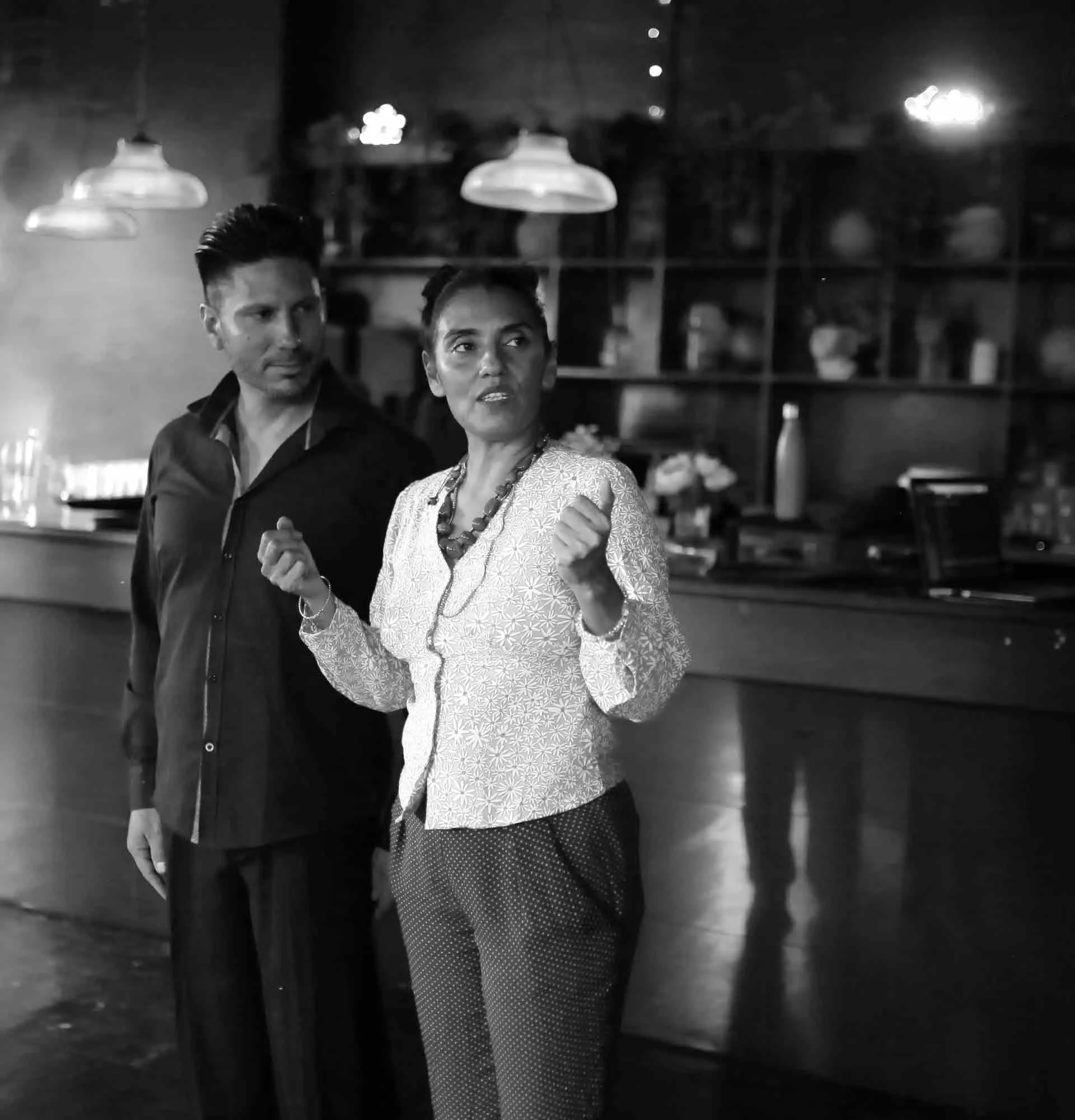 Natalia Hills and Rojer Zalazar teaching in Tango 178 Sunday classes in the New Cross House London 