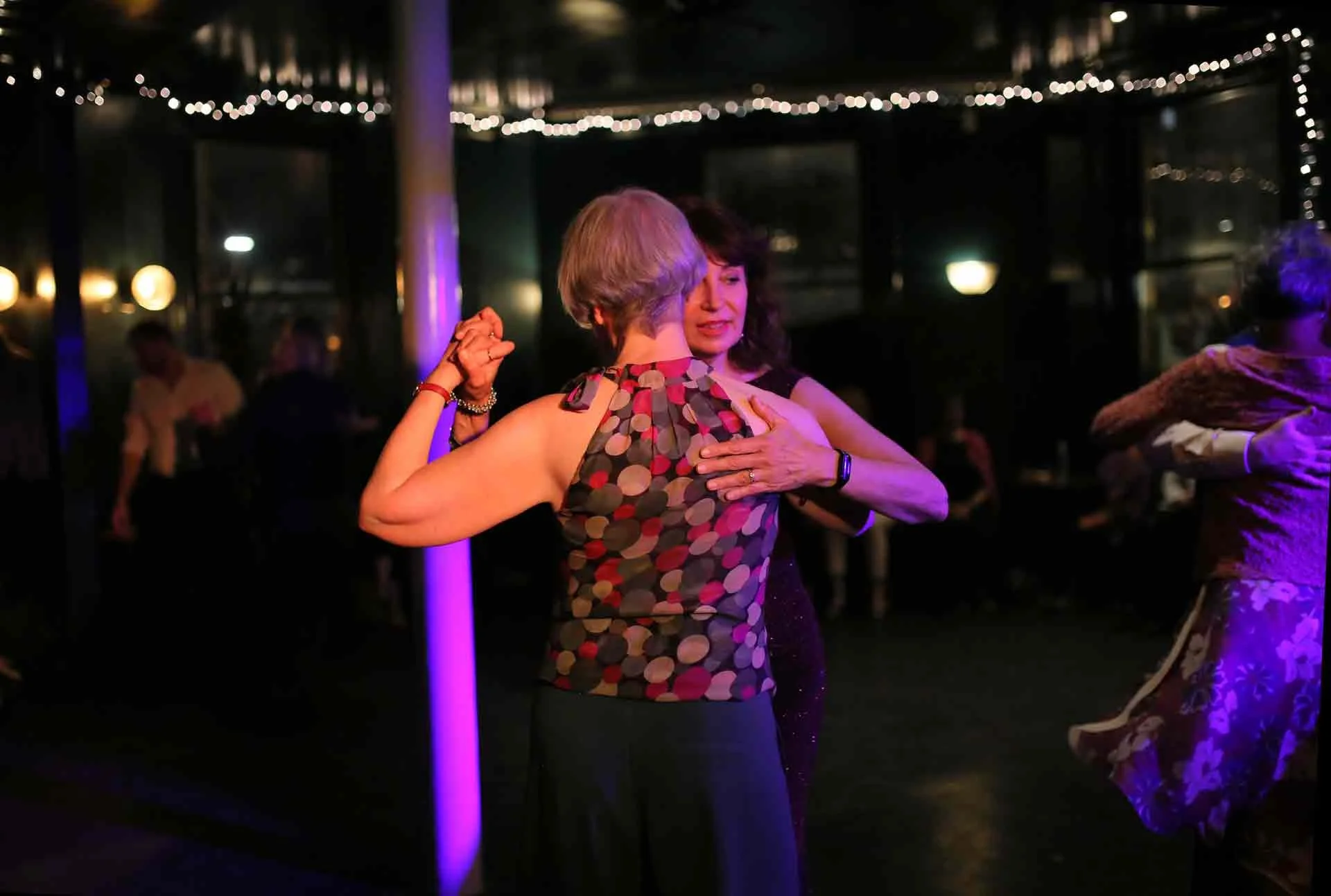 Kate and Laura Dancing in Tango 178 London Tango Classes in The New Cross House Pub