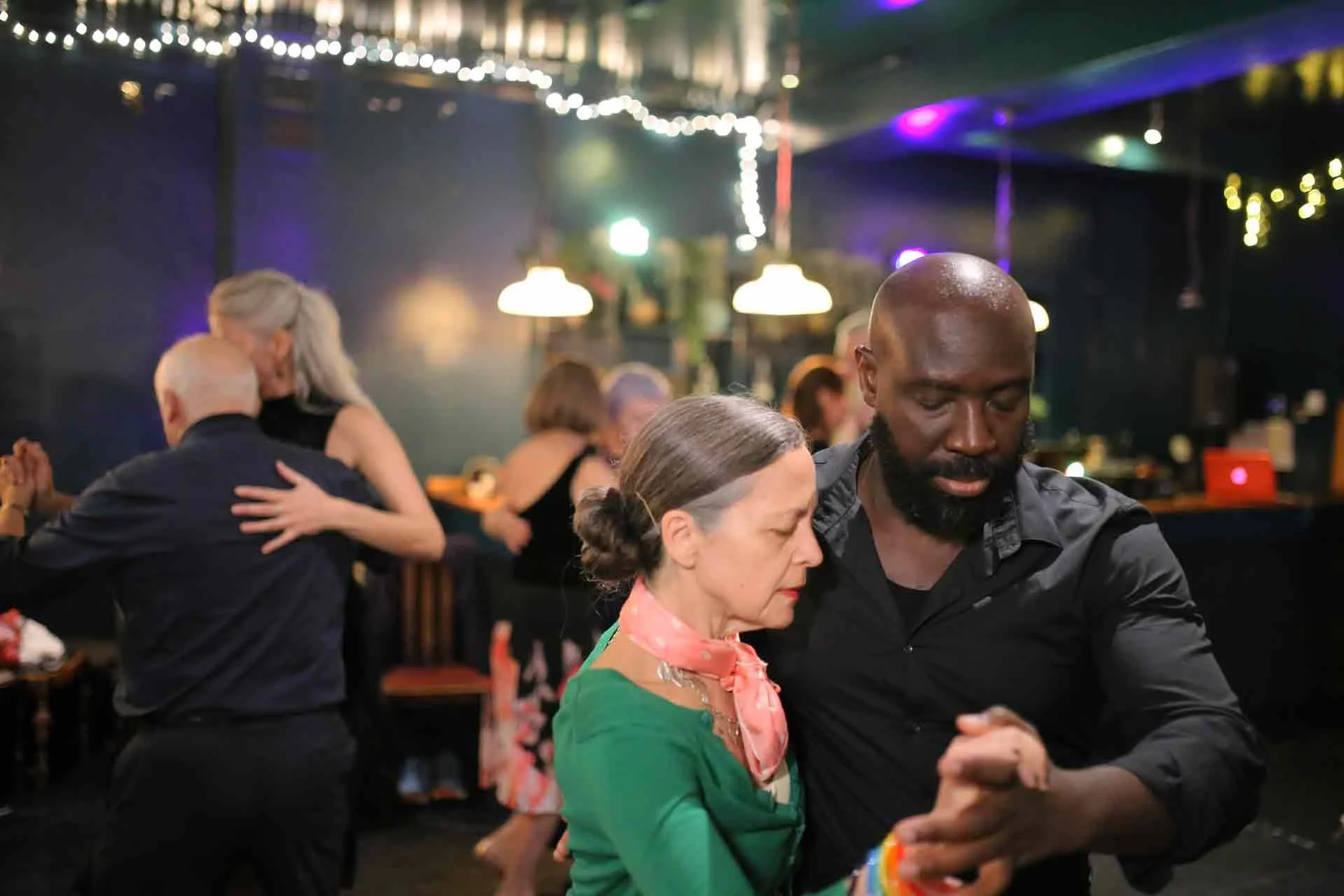 Joseph and Nicola dancing in Tango 178 a social tango club running every Sunday in the New Cross House Pub in South LondonBring a friend new to tango 178 Free