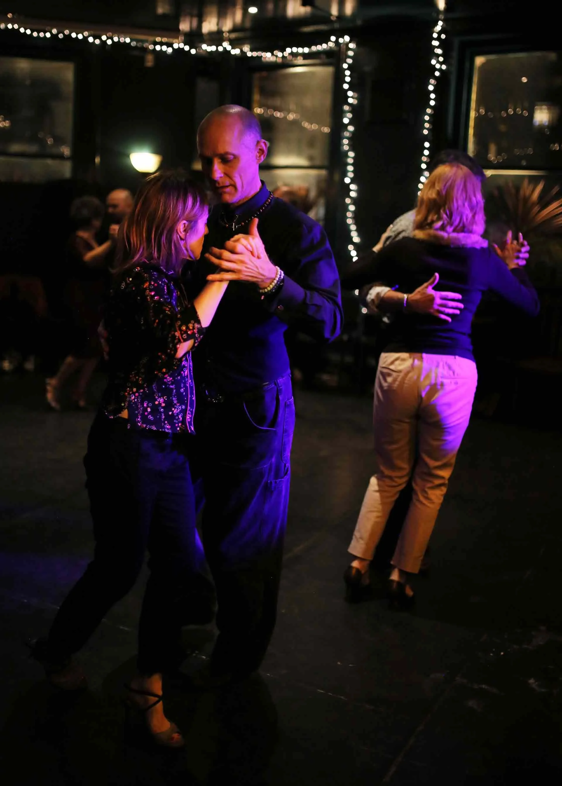 Luisa and Si Dancing in Tango 178 London Tango Classes in The New Cross House Pub