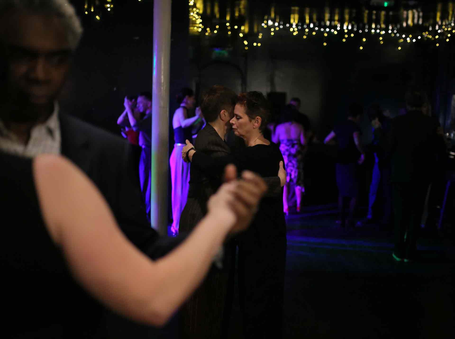 Wendy and Amanda dancing at Claire's Birthday Tango 178 running every Sunday @ The New Cross House 