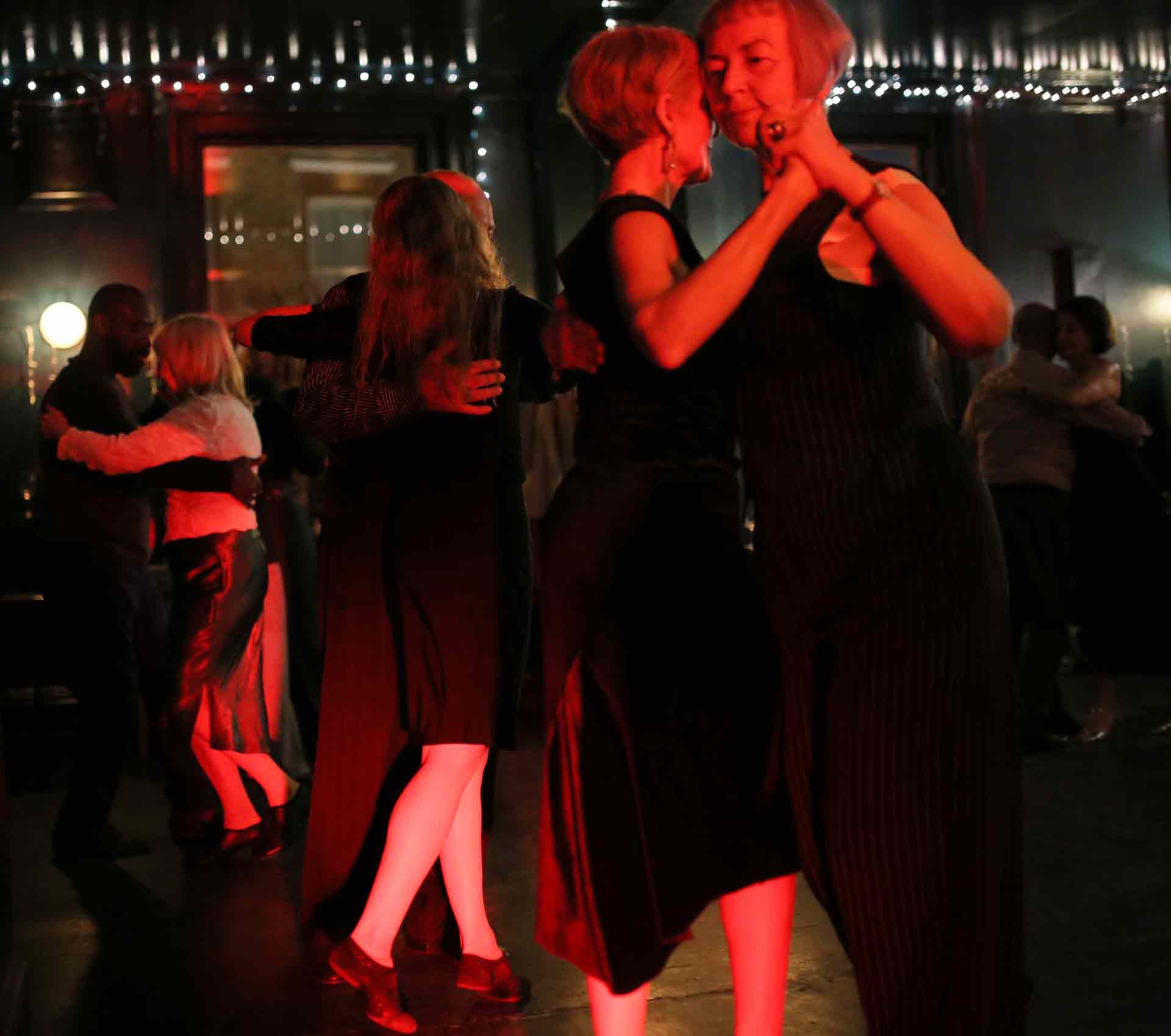 Kate and Sally  enjoying themselves in Tango 178 London tango classes The New Cross House on a Sunday night