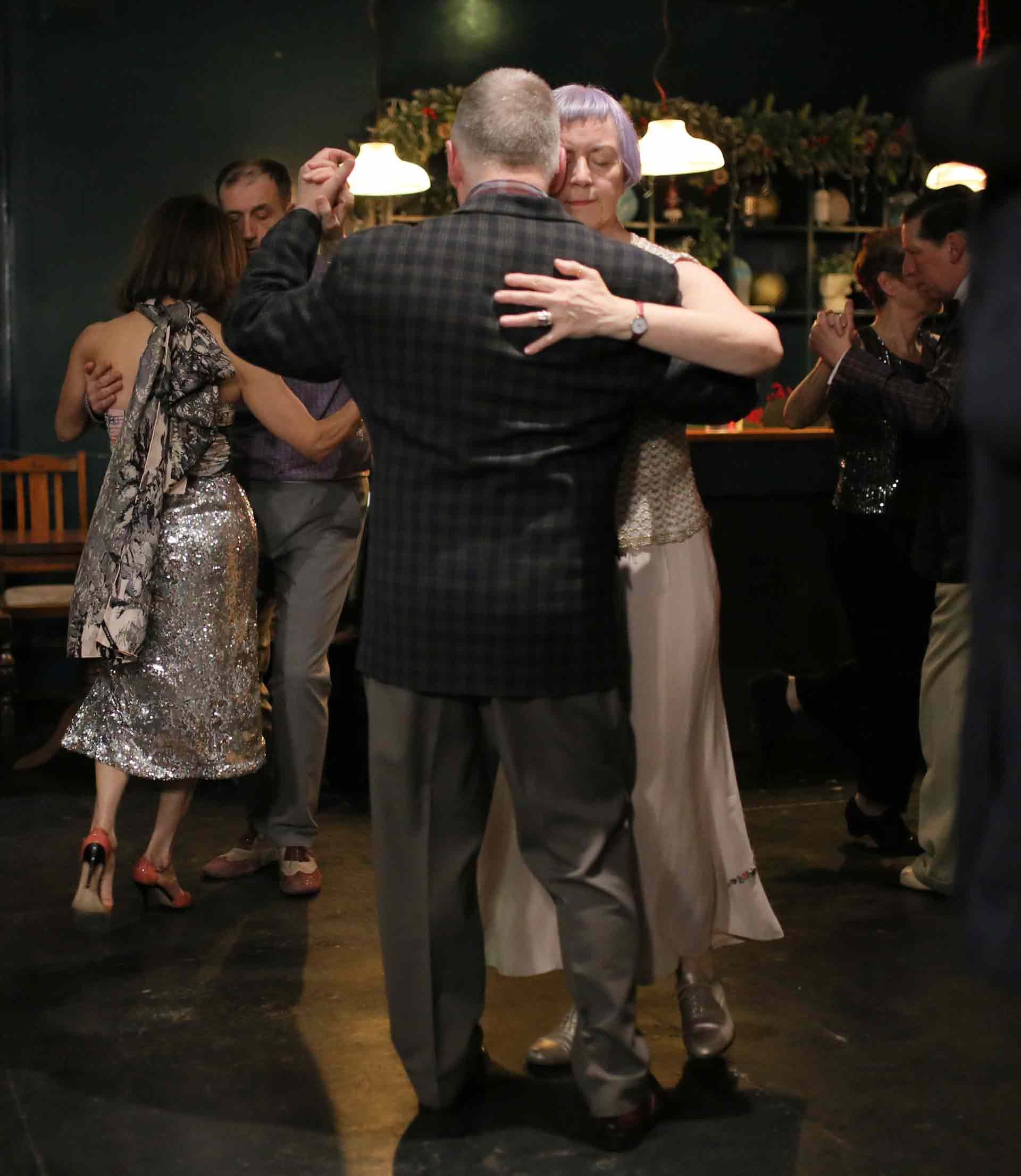 Chris and Kate dancing in the Tango 178 All Out Sparkle Christmas Party in New Cross House On Sunday 21st December. 