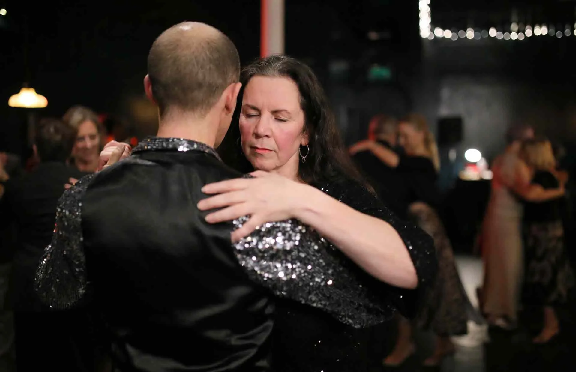 Sharon and Si dancing in the Tango 178 All Out Sparkle Christmas Party in New Cross House On Sunday 21st December. 