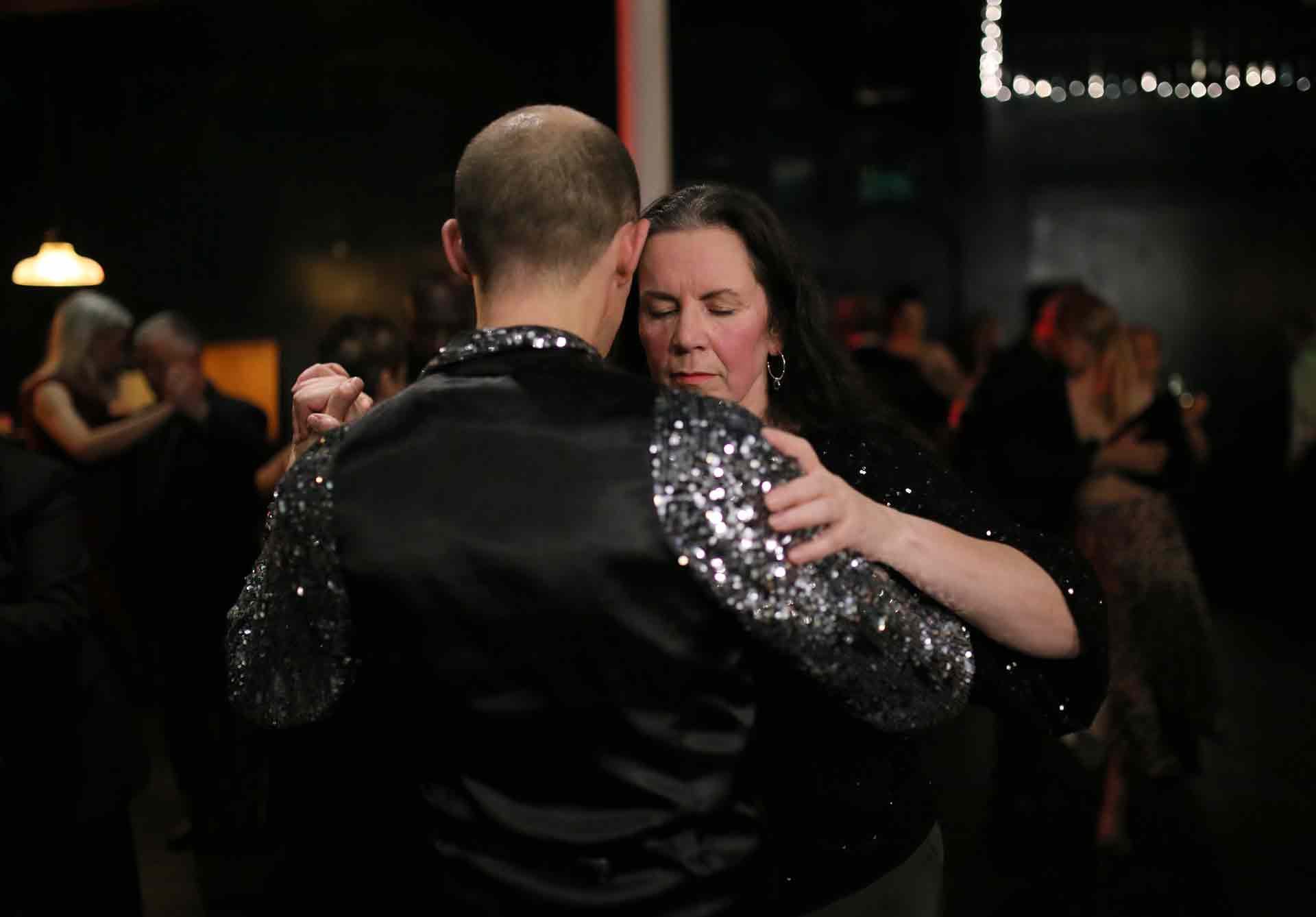 Sharon and Si dancing in the Tango 178 All Out Sparkle Christmas Party in New Cross House On Sunday 21st December. 