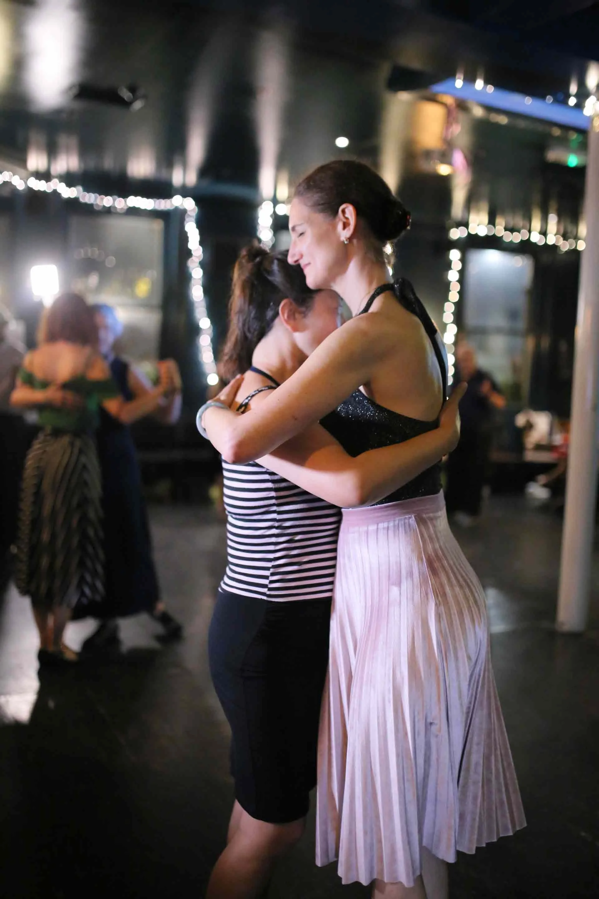 Mei and Fiona dancing in Tango 178 Sunday tango in The New Cross House 