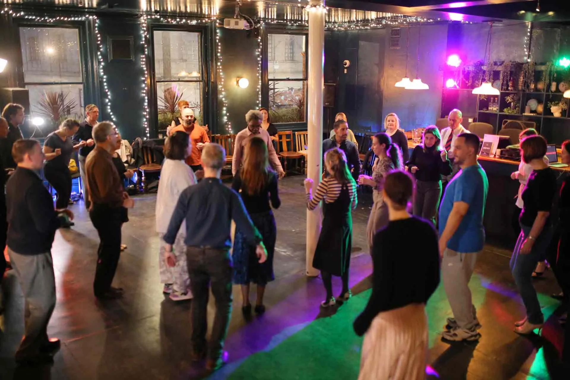 Big class on the evening when Juan Martin Cararra and Stefania Colina performing at Tango 178 London Tango Classes  