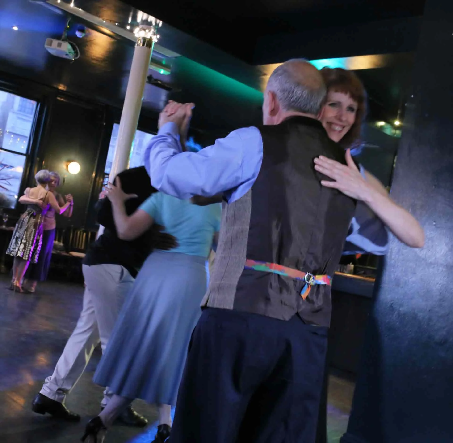 Emily and Clive In Tango 178 dancing in a lovely club running every Sunday in South London where you can bring a new friend Free every week!
