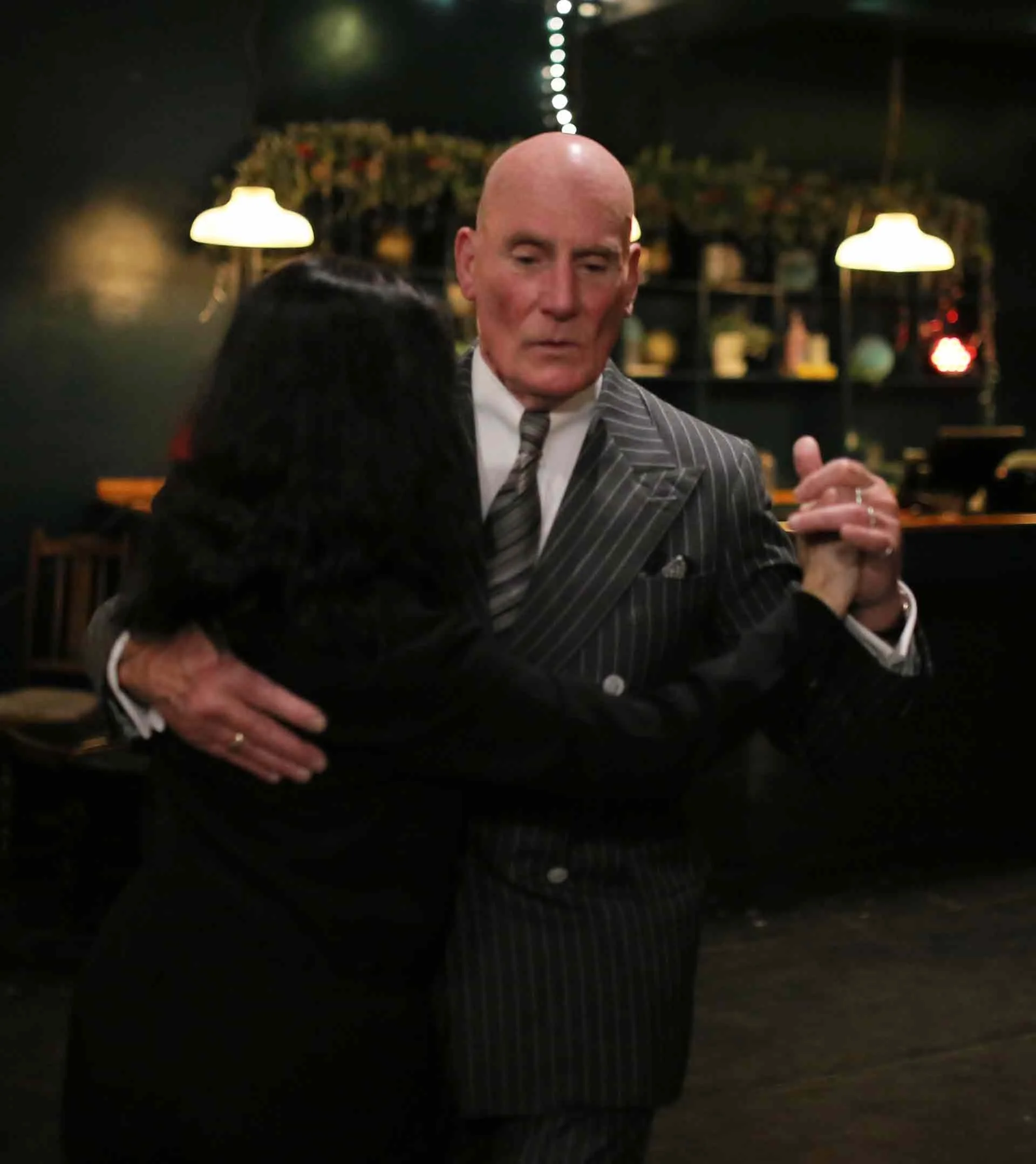 Natalia Hills and Peter dancing milonga at Tango 178 a tango club running every Sunday in South London hosted by The New Cross House 