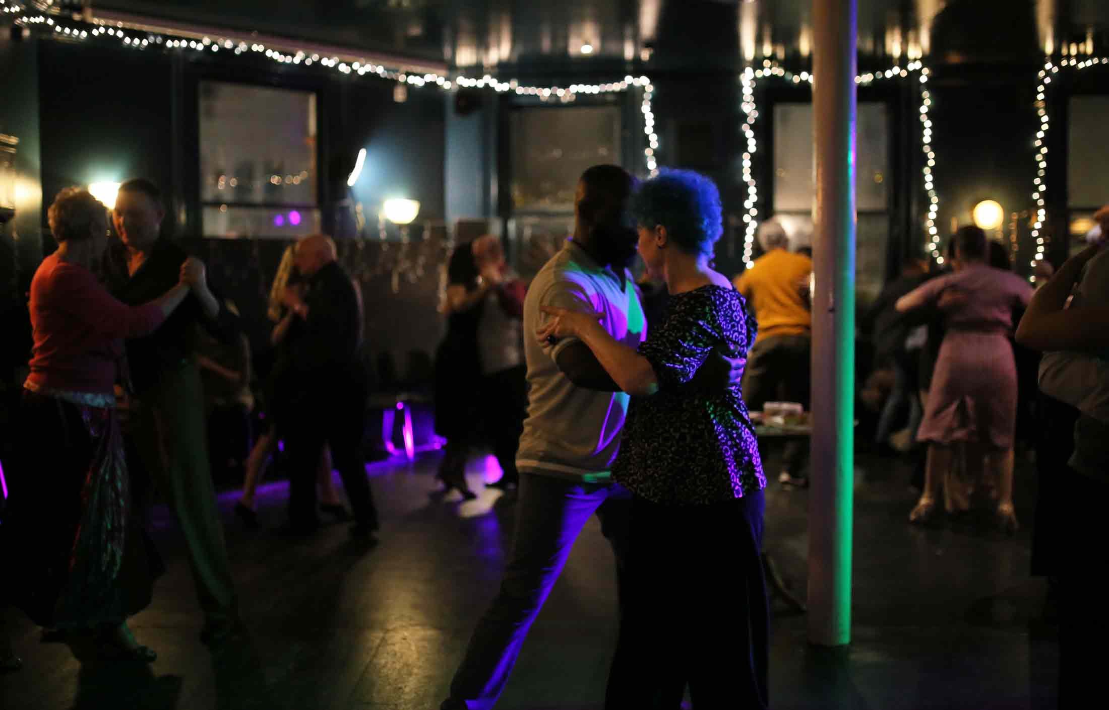 Joseph and Cinzia dancing in Tango 178 @ The New Cross House South London running every Sunday Classes and Social dance 