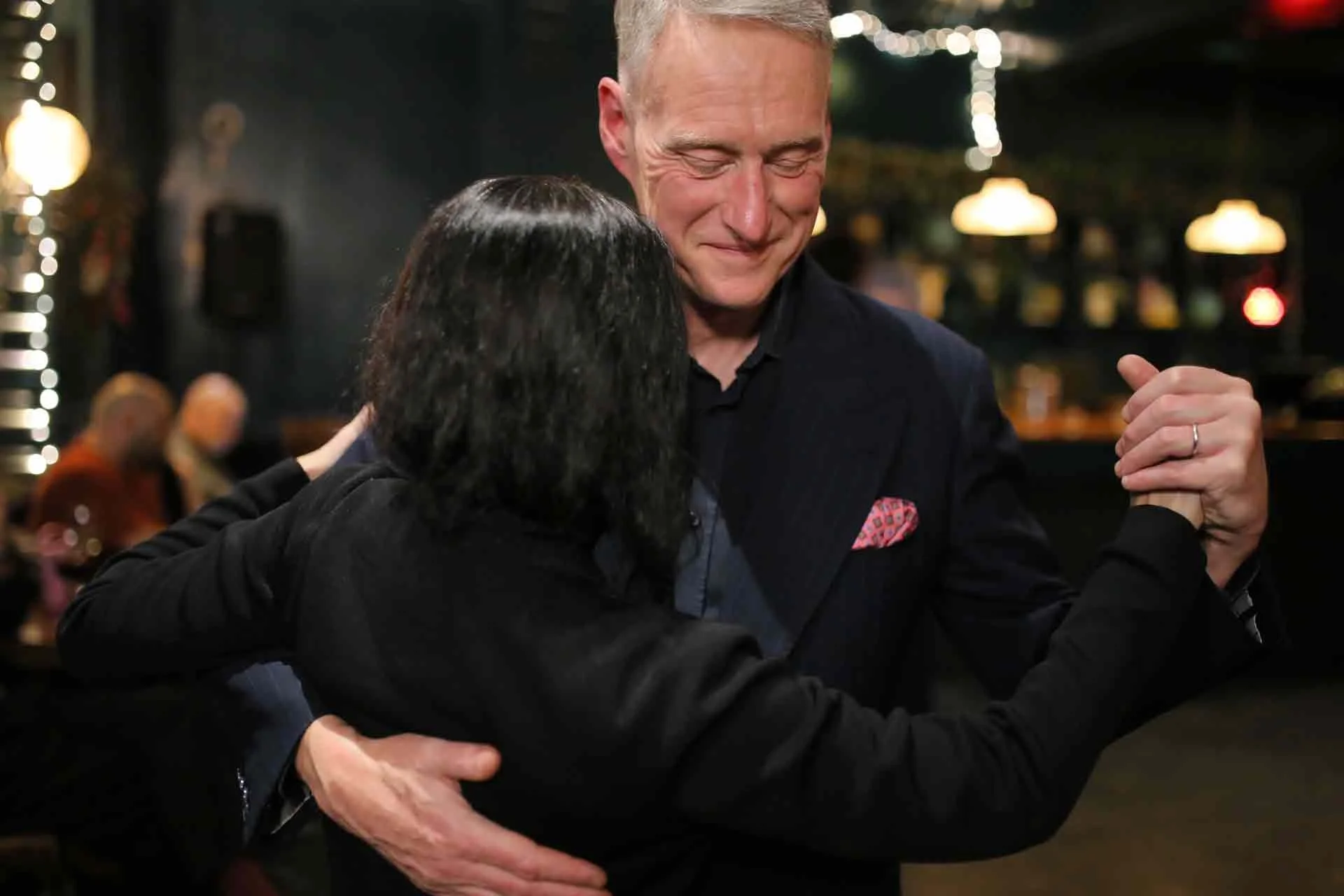 Natalia Hills and Tom dancing at Tango 178 a tango club running every Sunday in South London hosted by The New Cross House 