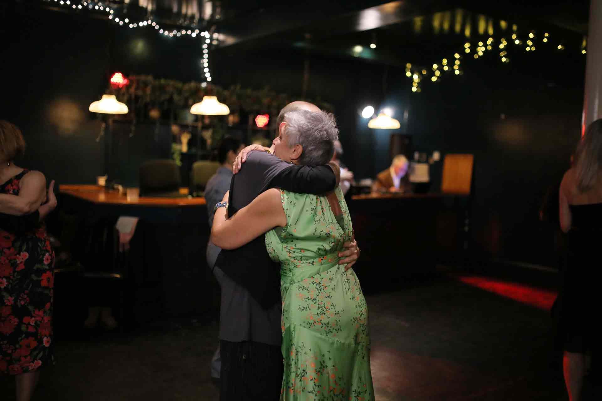 Si and Kamlesh cuddle @ Tango 178 London Tango Classes @ The New Cross House, a dance night running every Sunday in South London