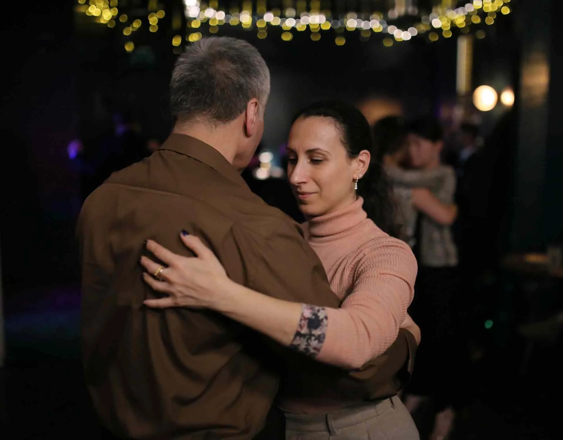 Paul and Laura dancing on the evening when Juan Martin Cararra and Stefania Colina performing at Tango 178 London Tango Classes  