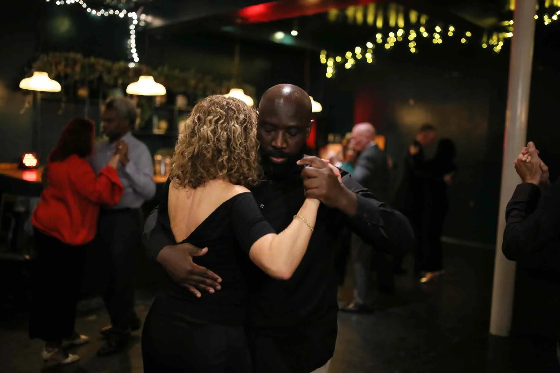 Leila and Joseph dancing at Tango 178 a tango club running every Sunday in South London hosted by The New Cross House 