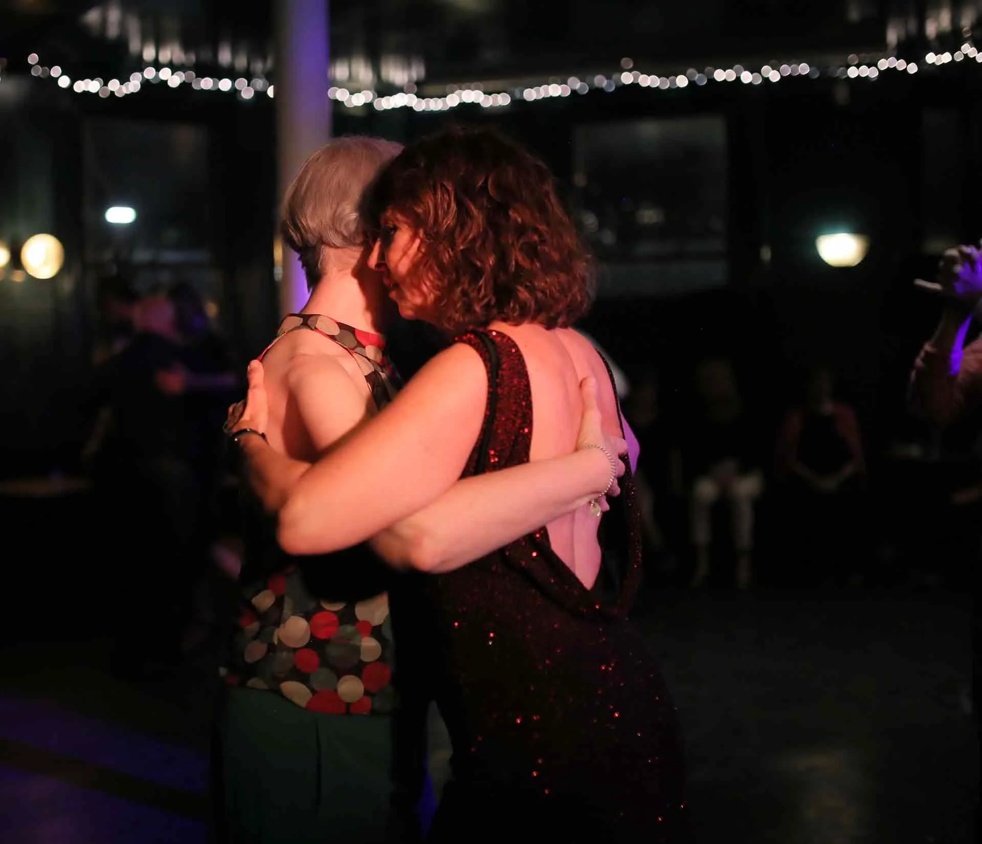 Laura and Kate Dancing in Tango 178 London Tango Classes in The New Cross House Pub