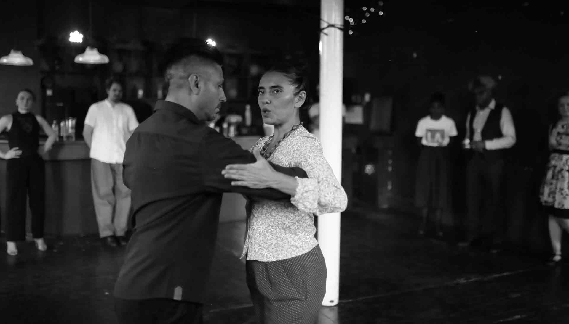 Natalia Hills and Rojer Zalazar teaching in Tango 178 Sunday classes in the New Cross House London 