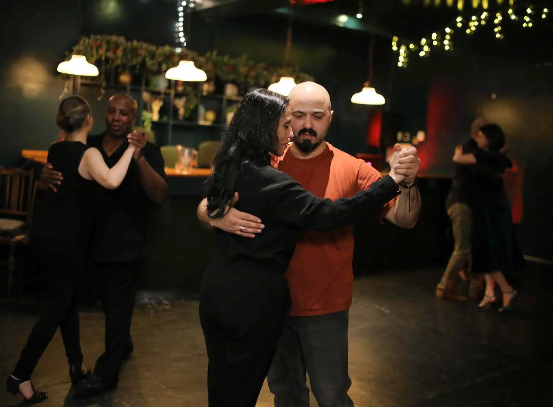 Natalia Hills and Sever dancing at Tango 178 a tango club running every Sunday in South London hosted by The New Cross House 