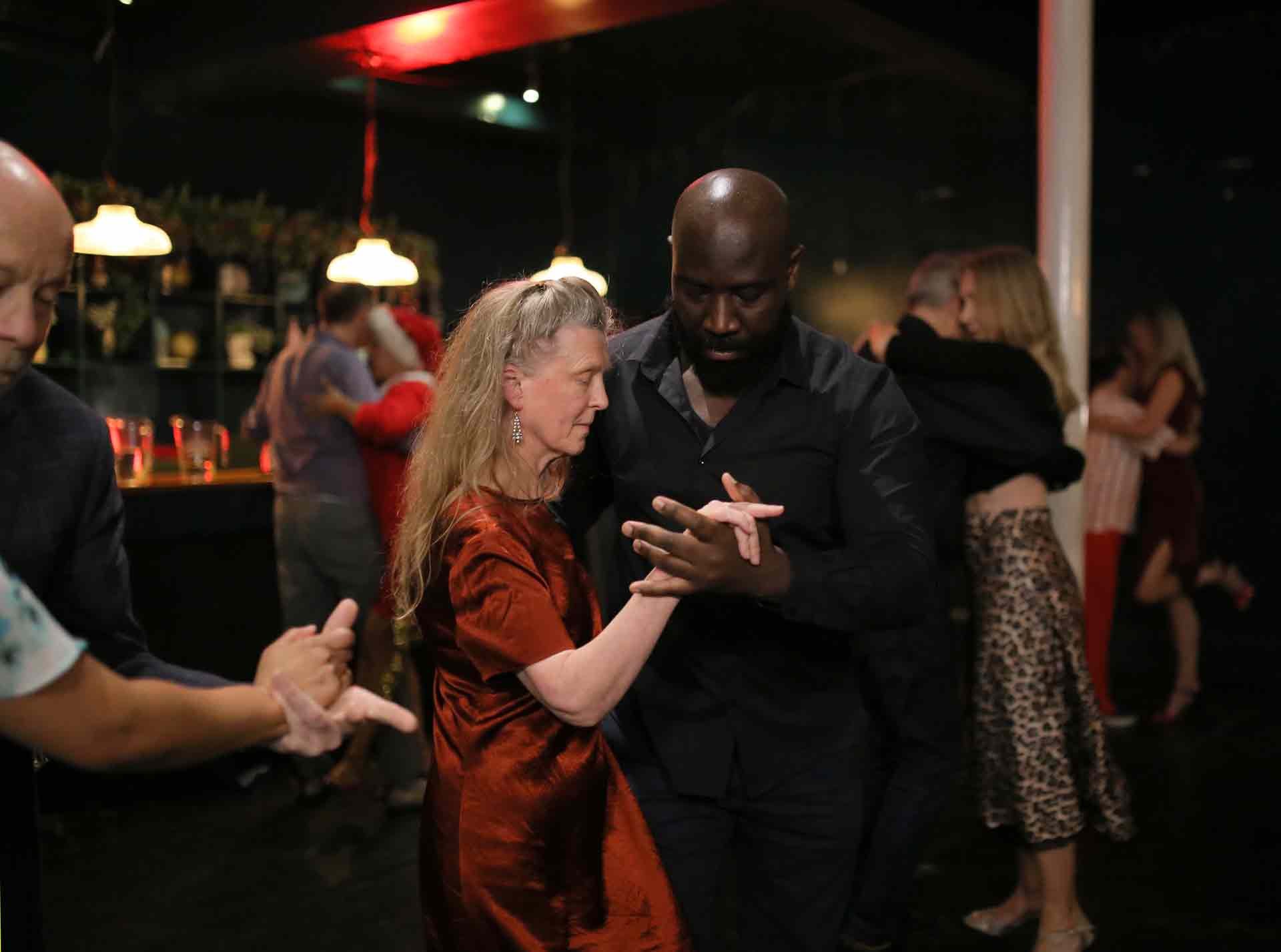 Joseph and Sarah dancing in the Tango 178 All Out Sparkle Christmas Party in New Cross House On Sunday 21st December. 