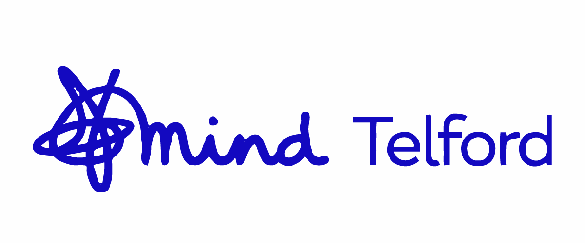 A logo with a blue, scribbled star to the left, and the words 'Mind Telford' written in blue text, with 'Mind' in a handwritten font and 'Telford' in a block font.
