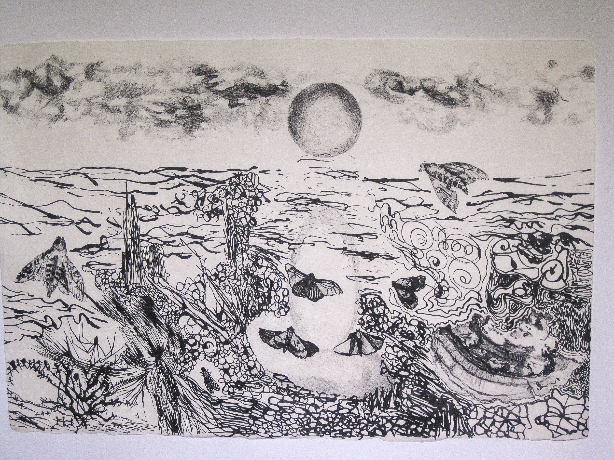As a Moth to Light, 2010.
Lithograph, 20 x 30 inches.