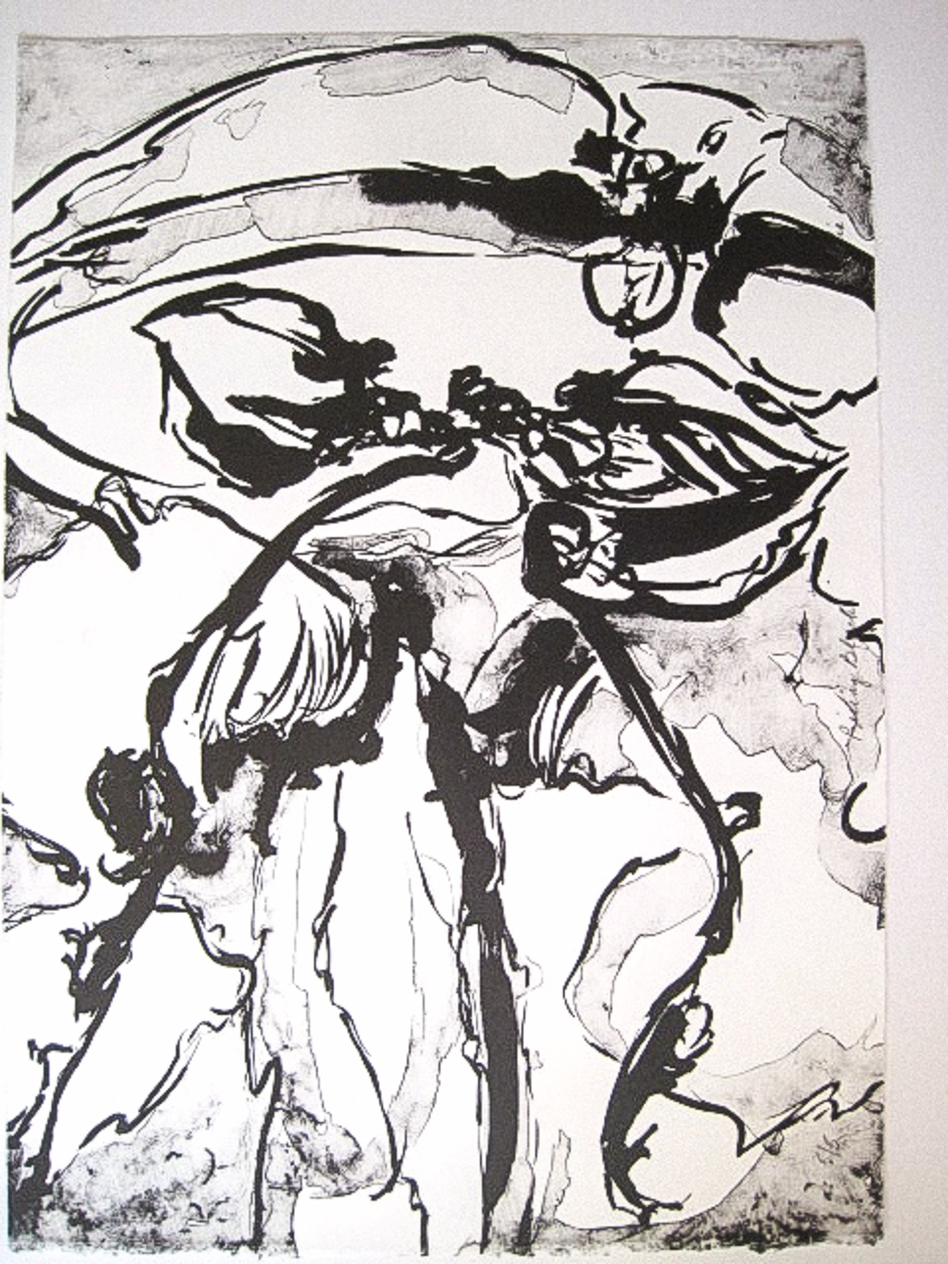 Rising Black, 2002.
Lithograph, 21 1/4 x 15 inches.