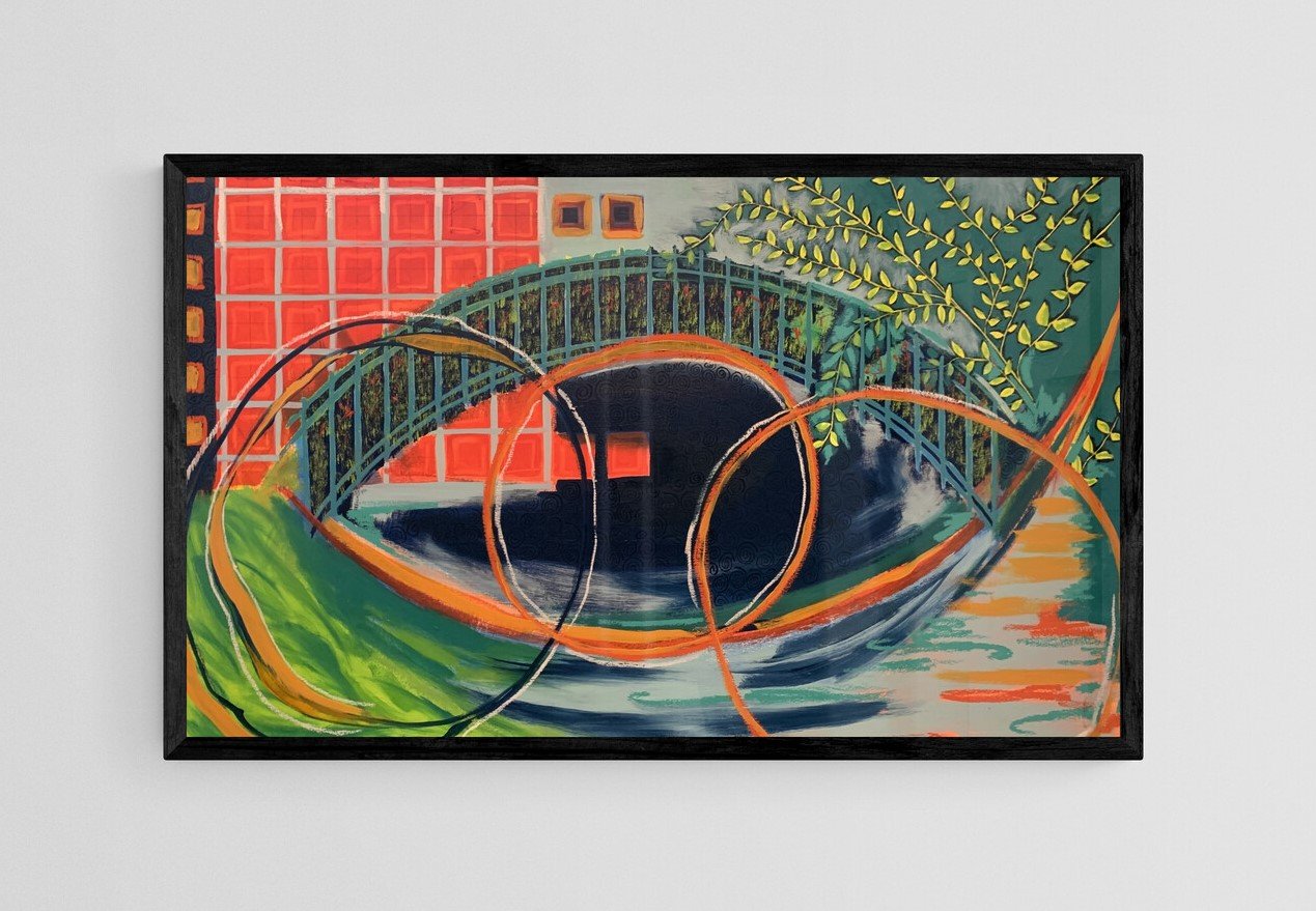 Rippling Waters Original Oil Painting by Helen Alice Johnson - Inspired by Bagnoles de L'Orne