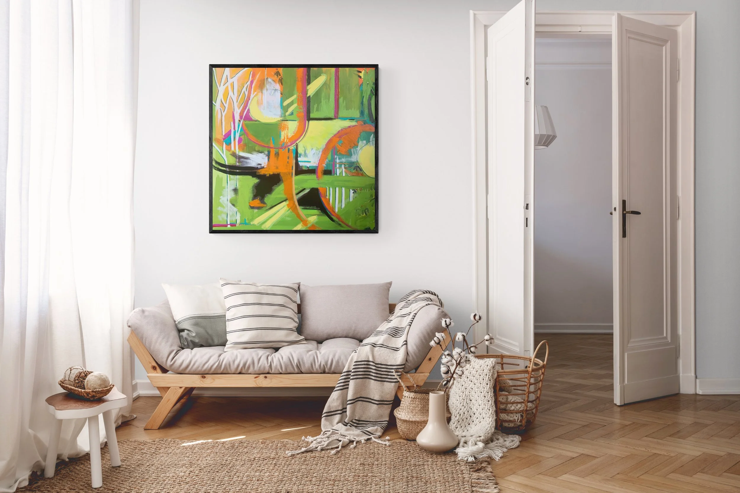 HELEN ALICE JOHNSON ARTIST_ABSTRACT LANDSCAPE PAINTER_THE HERB GARDEN ON A WALL_2022.JPG