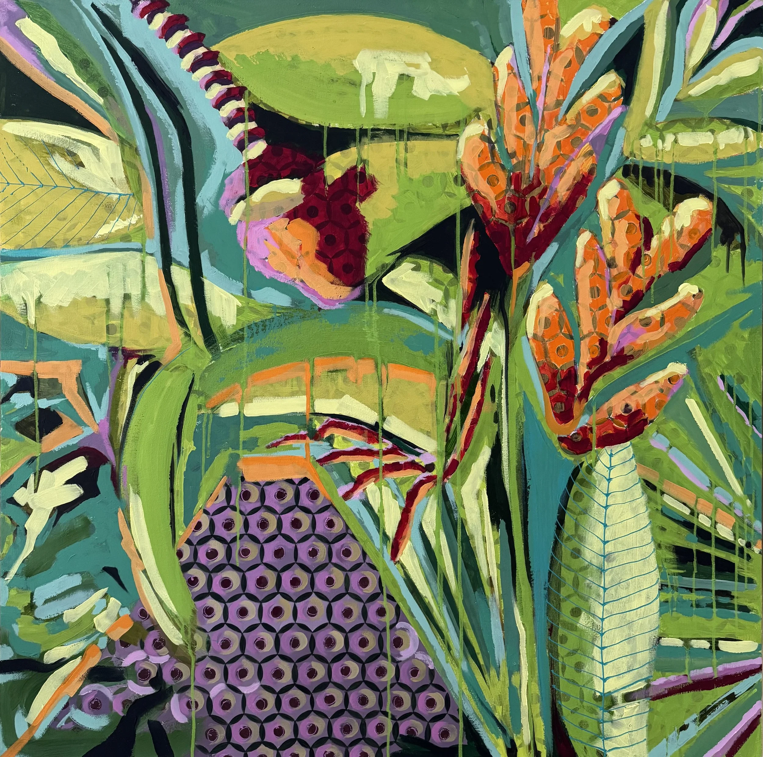 The Palm House | 100cm x 100cm | 2026 | SOLD