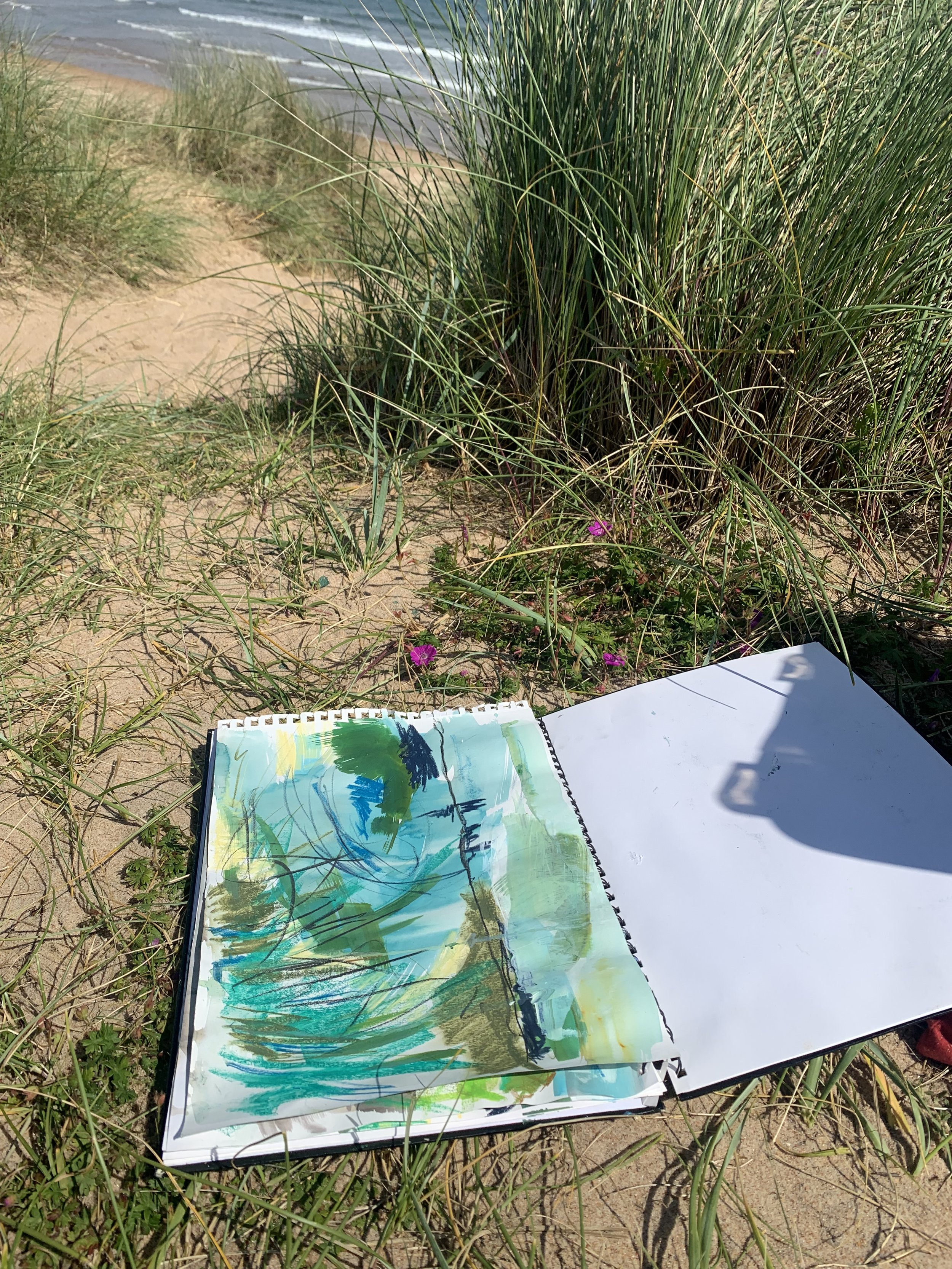 Watercolour Landscape Sketching on the Beach