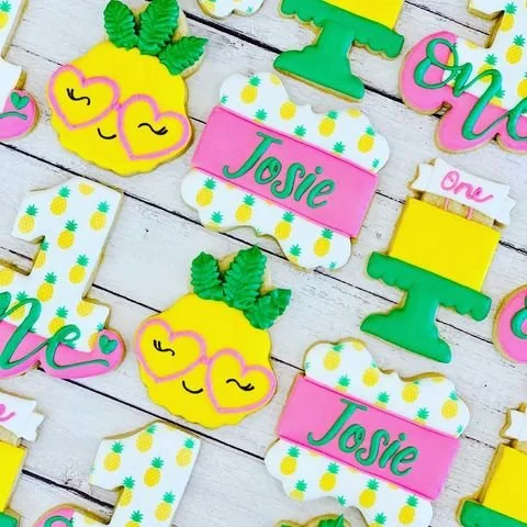 Pineapple Birthday Cookies