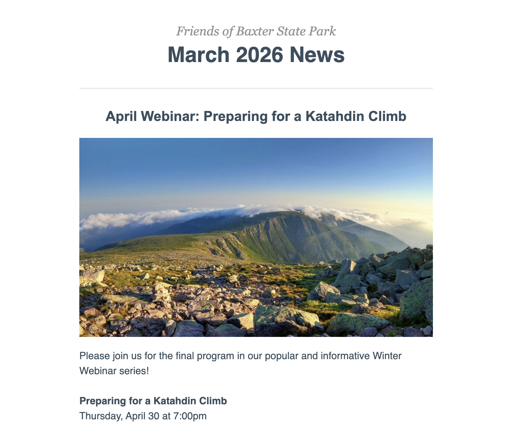 March 2026 e-news April Webinar, March Podcast with Greg Hamer and Brendan Curran and more!