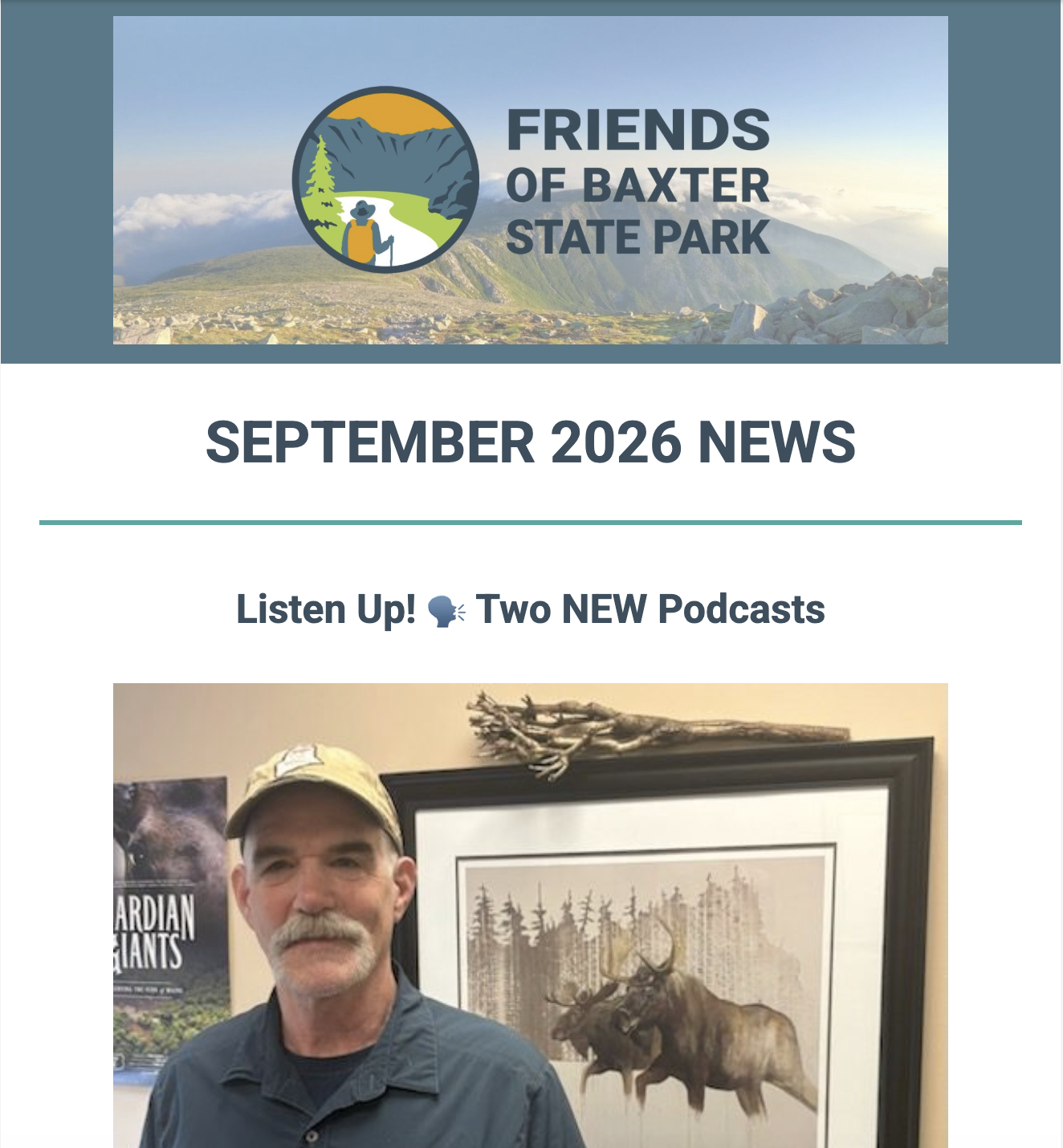 September 2026 e-news: Lee Kantar & John Hagan podcast episodes, Youth Programs Recap, Call for 2028 BSP Calendar Photos and more!