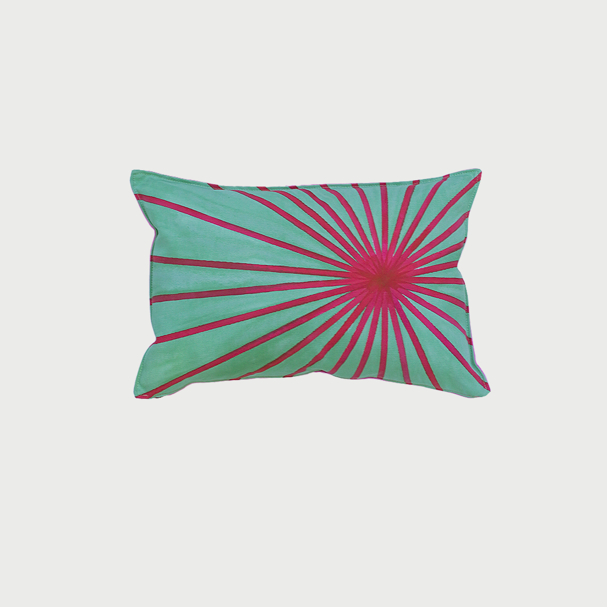 Raggiera Bicolor / Turquoise + Fucsia / Hand-painted