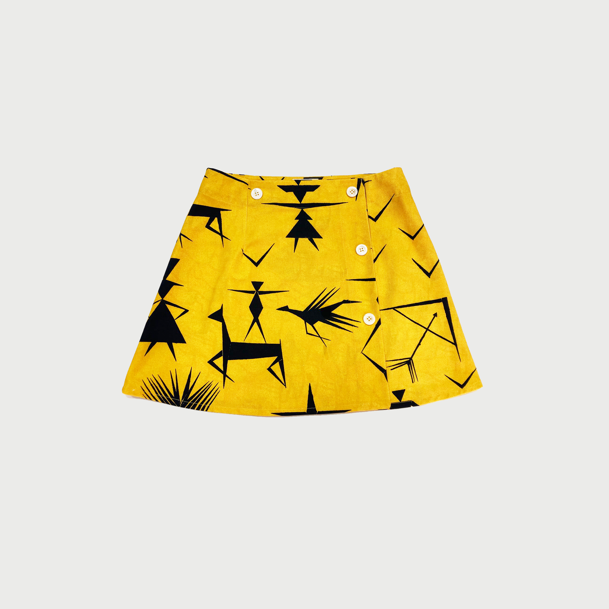 Fatima Yellow / Miniskirt / Printed