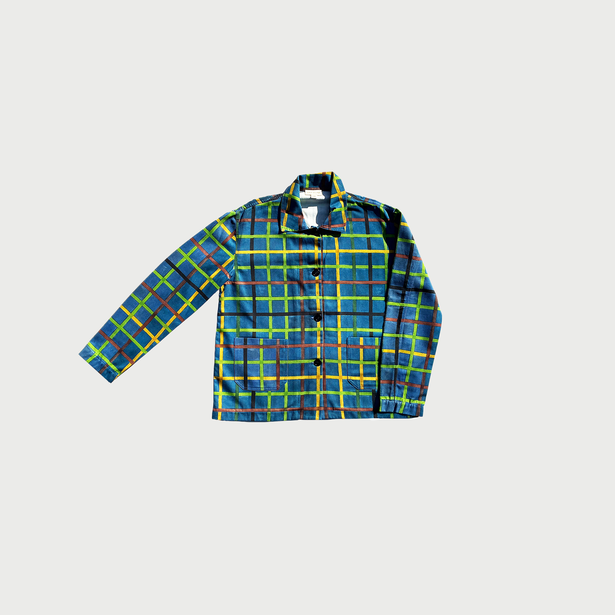 Gingham / Buttoned Jacket / Printed