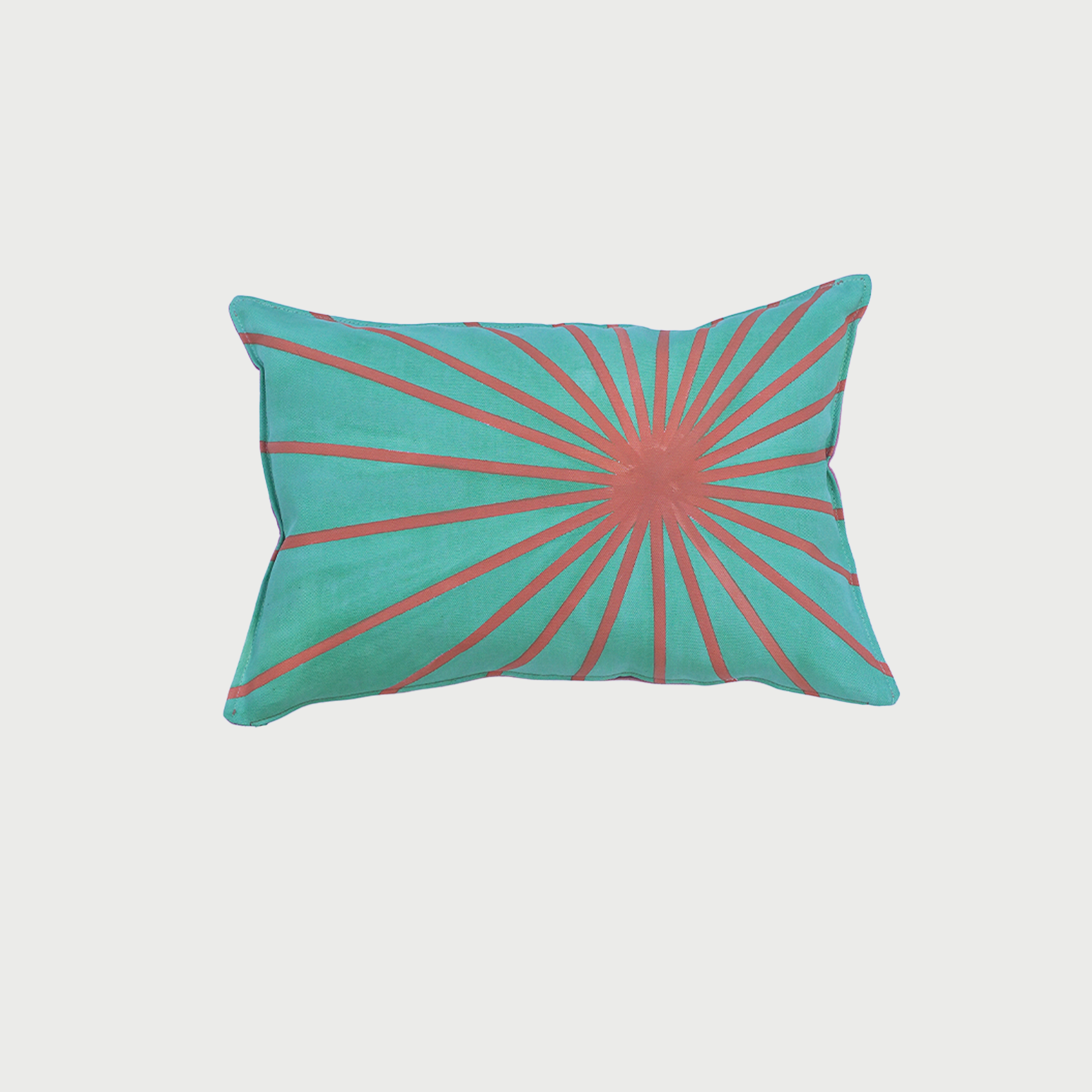 Raggiera Bicolor / Green + Peach / Hand-painted
