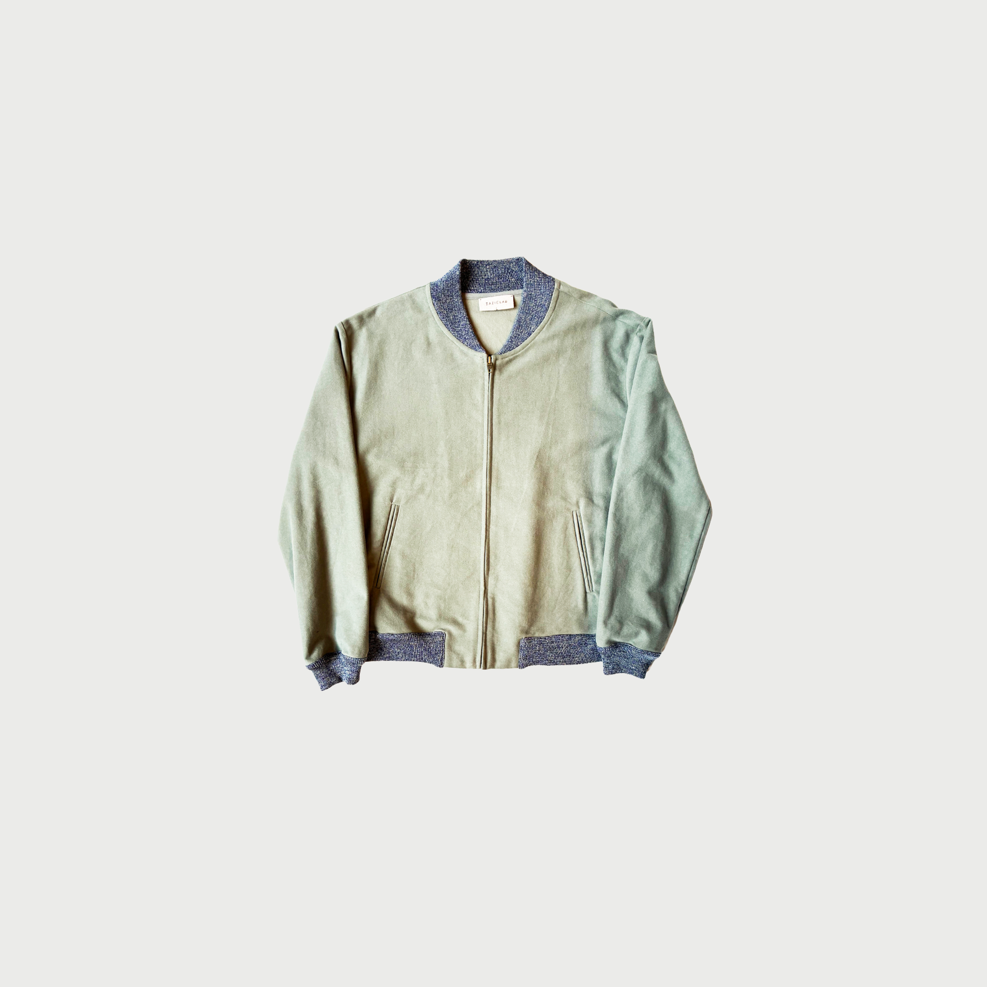 Raggiera / Moleskin Bomber / Greyish Green / Hand-painted