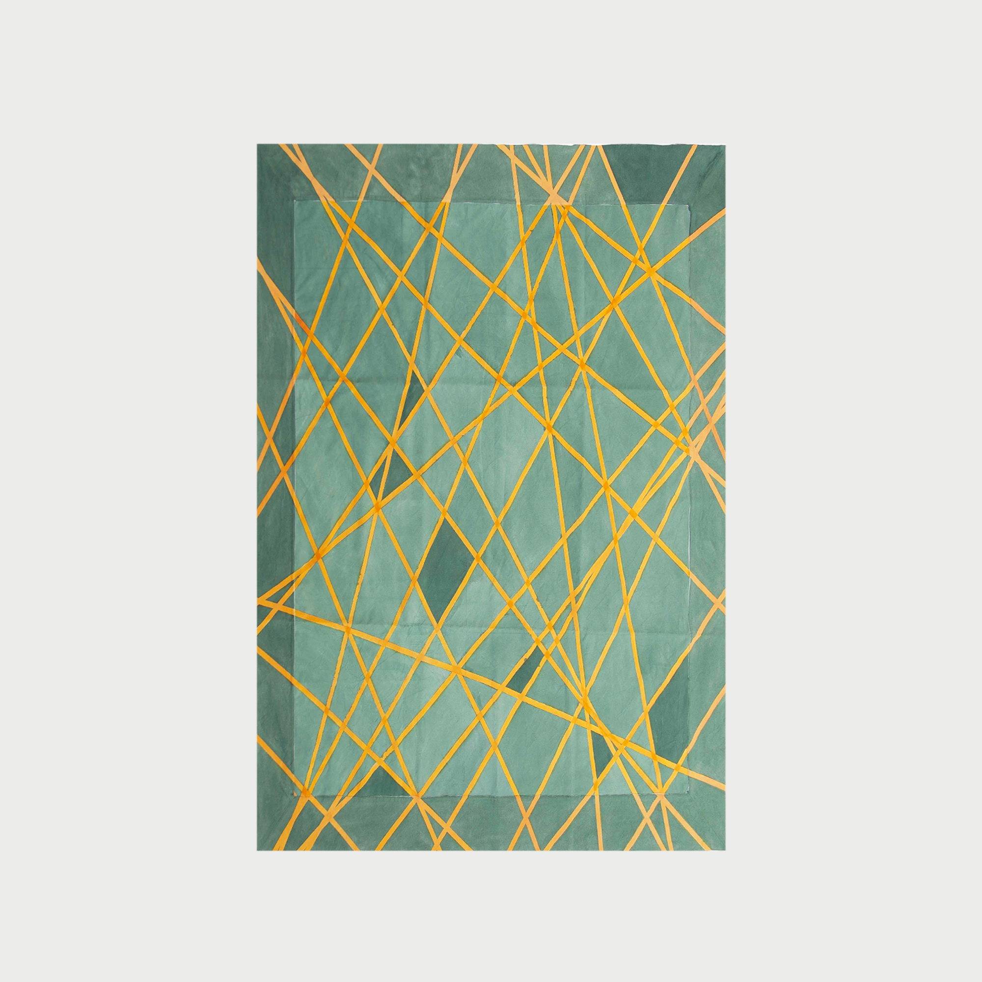 Orazio Bicolor Green + Orange / Hand-painted