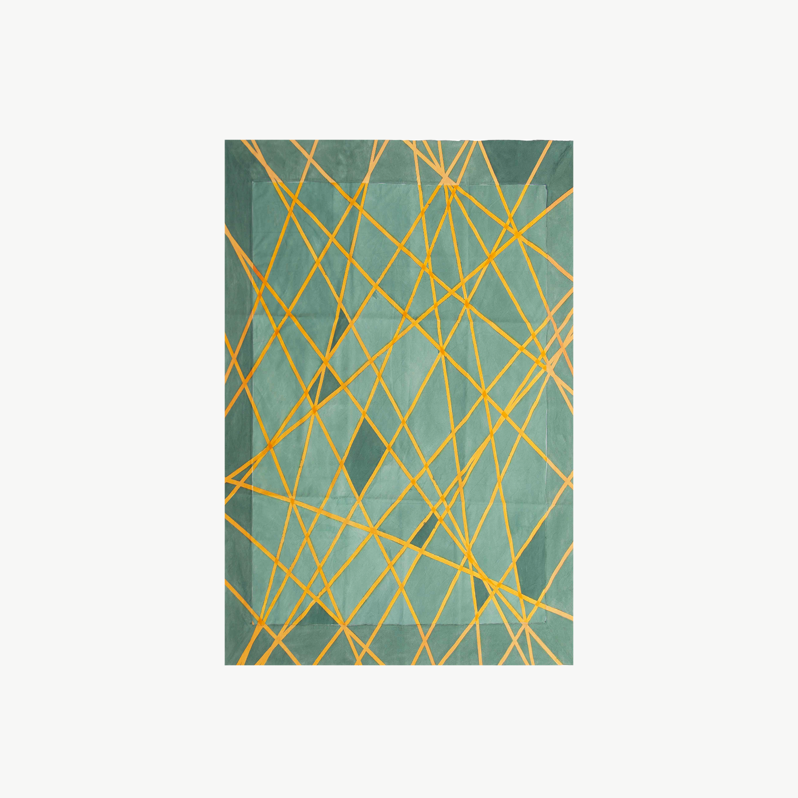 Orazio Bicolor Green + Orange / Hand-painted