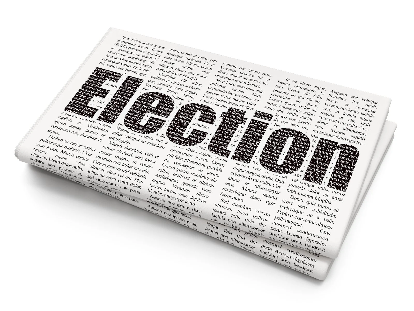 Image of stack of newpapers with the word Election on the front page