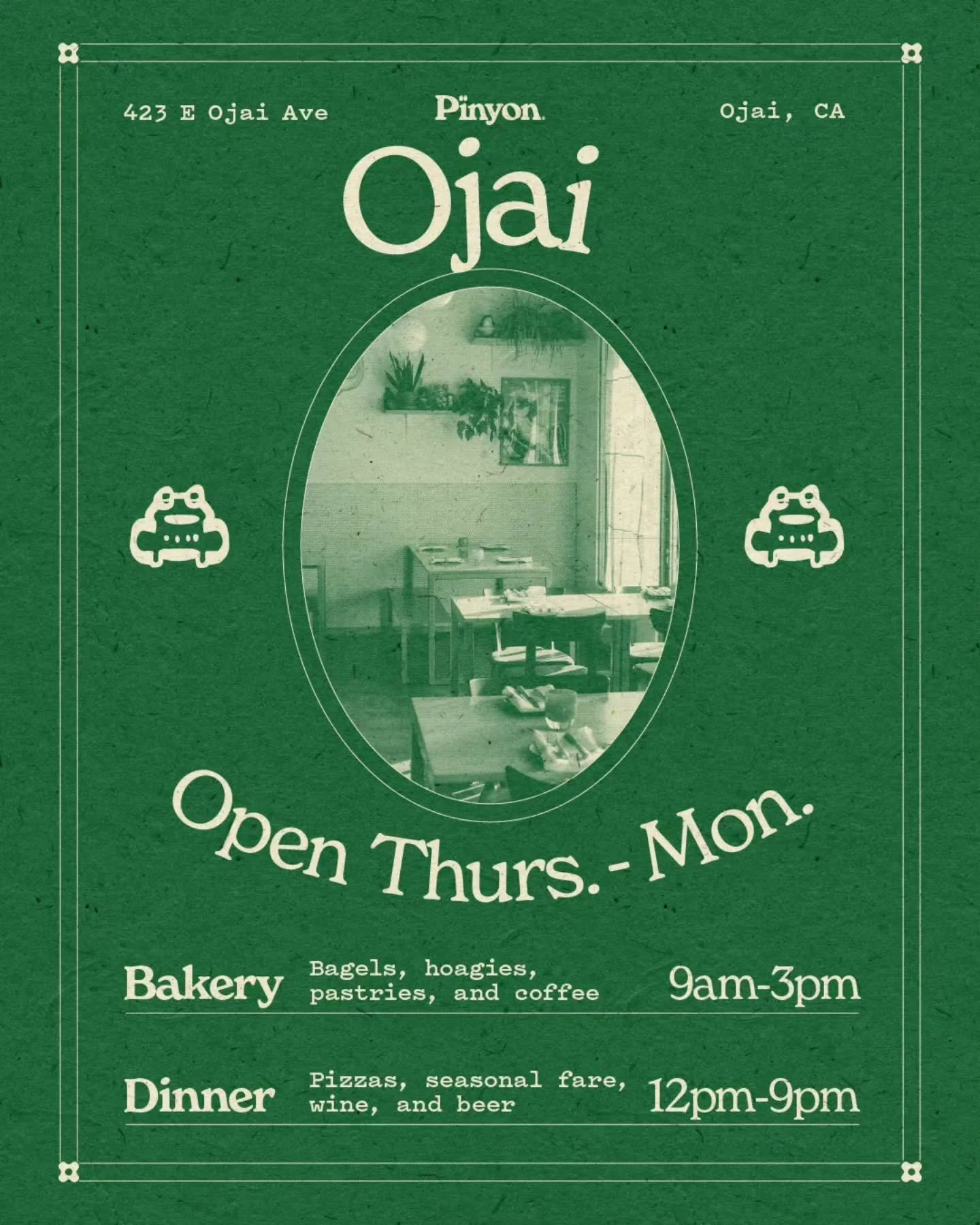 ...AND THE BEAT GOES ON AND ON.

MOST RECENT HOURS + OFFERING FOR THOSE WHO ARE WONDERING.

THANK YOU FOR BEARING WITH US WHILE WE SORT OUT LIFE WITH 2 SPOTS. 

WE'VE BEEN BLOWN AWAY BY THE SUPPORT. 

LOVELY GRAPHICS COURTESY OF @nosh.graphics!