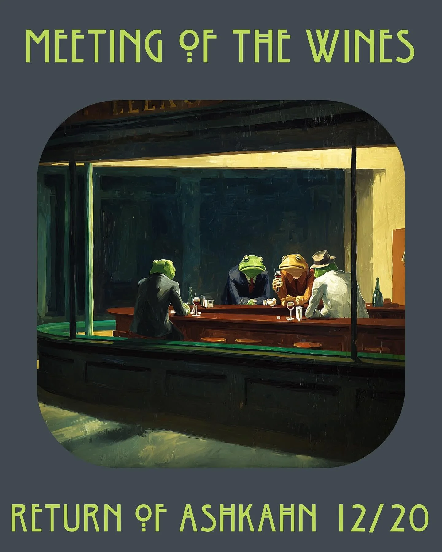 MEETING OF THE WINES TIME 

Ash returns to the swamp! For our final tasting of the year, we couldn&rsquo;t be more excited to host a producer we&rsquo;ve had in the shop from day one. Ash will be pouring four of his 2024 releases as a flight or by th