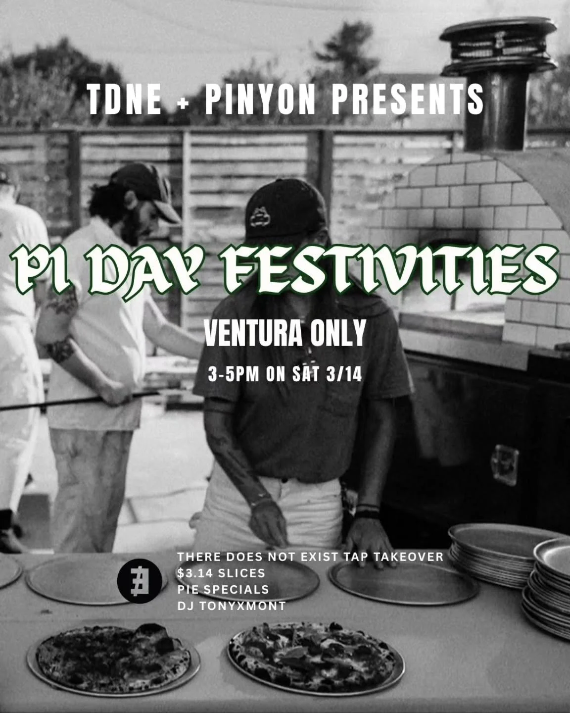 2ND ANNUAL PI DAY FORTHCOMING. 

TDNE TAP TAKEOVER (@theredoesnotexist)
$3.14 CHEESE SLICES (while they last)
DJ @tonyxmont ON THE PATIO
SLICES OF PIE by @texastiffany 
HAPPY HOUR SPECIALS GOING 3-5PM.

VTA ONLY. RESYS AVAIL IN BIO.
