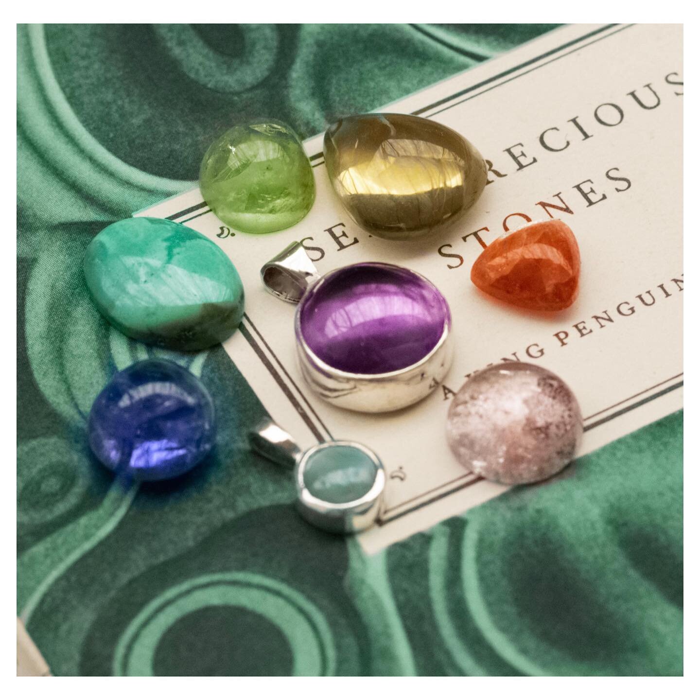 There&rsquo;s something so satisfying about a rainbow of semi precious gems 😋✨ if you want to learn how to bezel set your stones our next course is Thursday 22nd of June at our Liverpool studio. 

All other course dates below 👇🏻 

Silver Ring Work